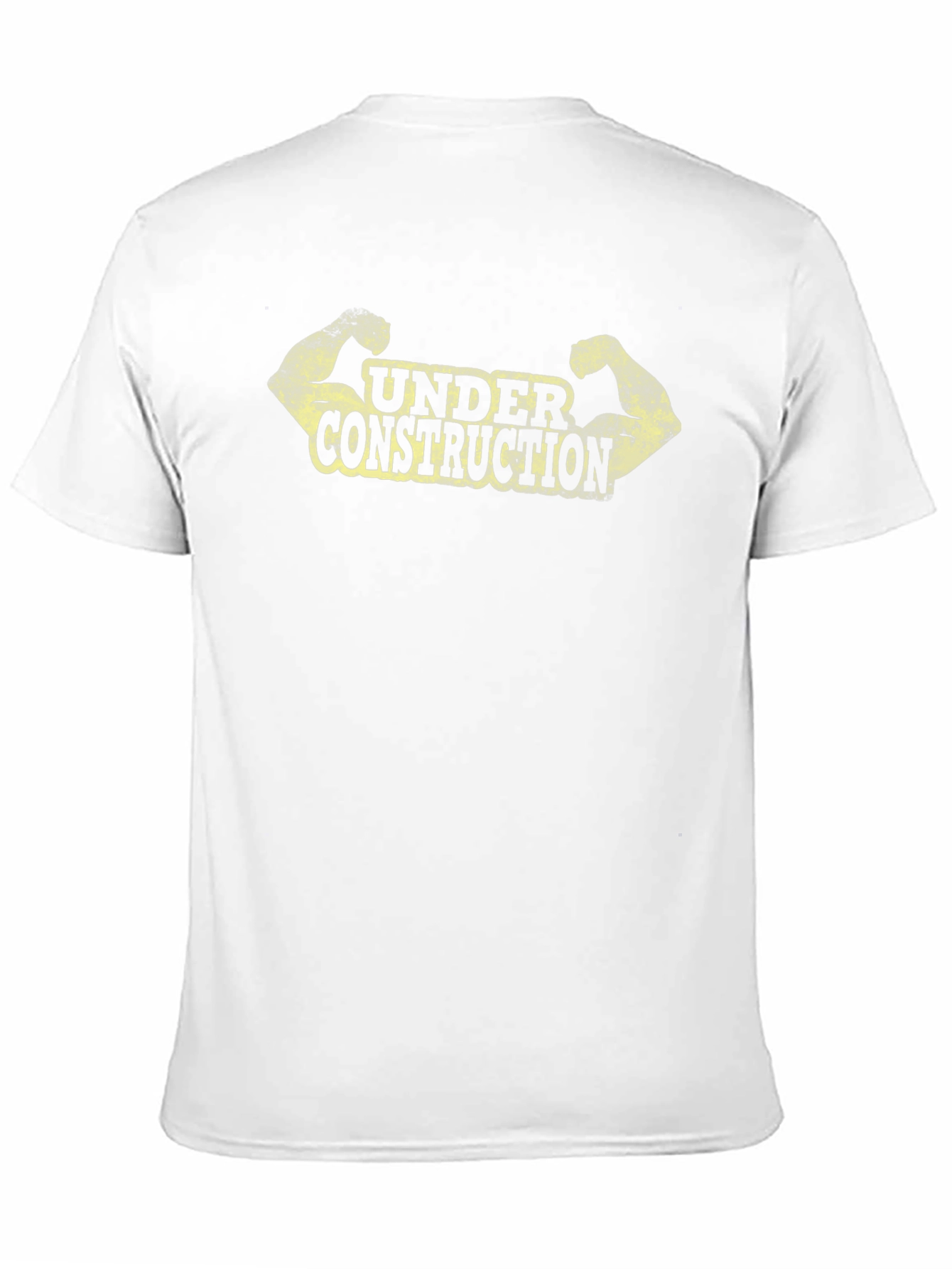 Under Construction Graphic Tee - Black Crew Neck T-Shirt