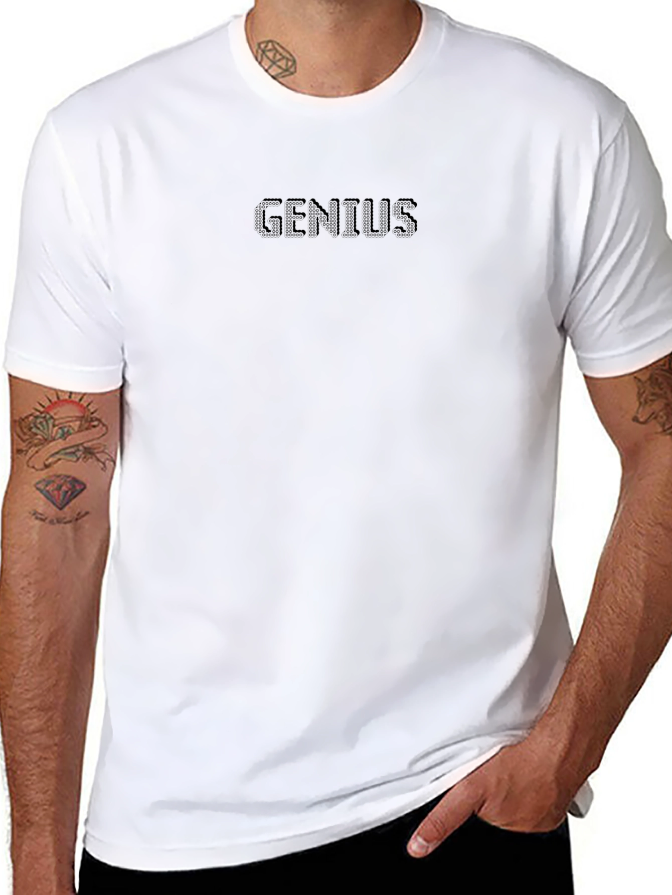Genius Black Crew Neck T-Shirt