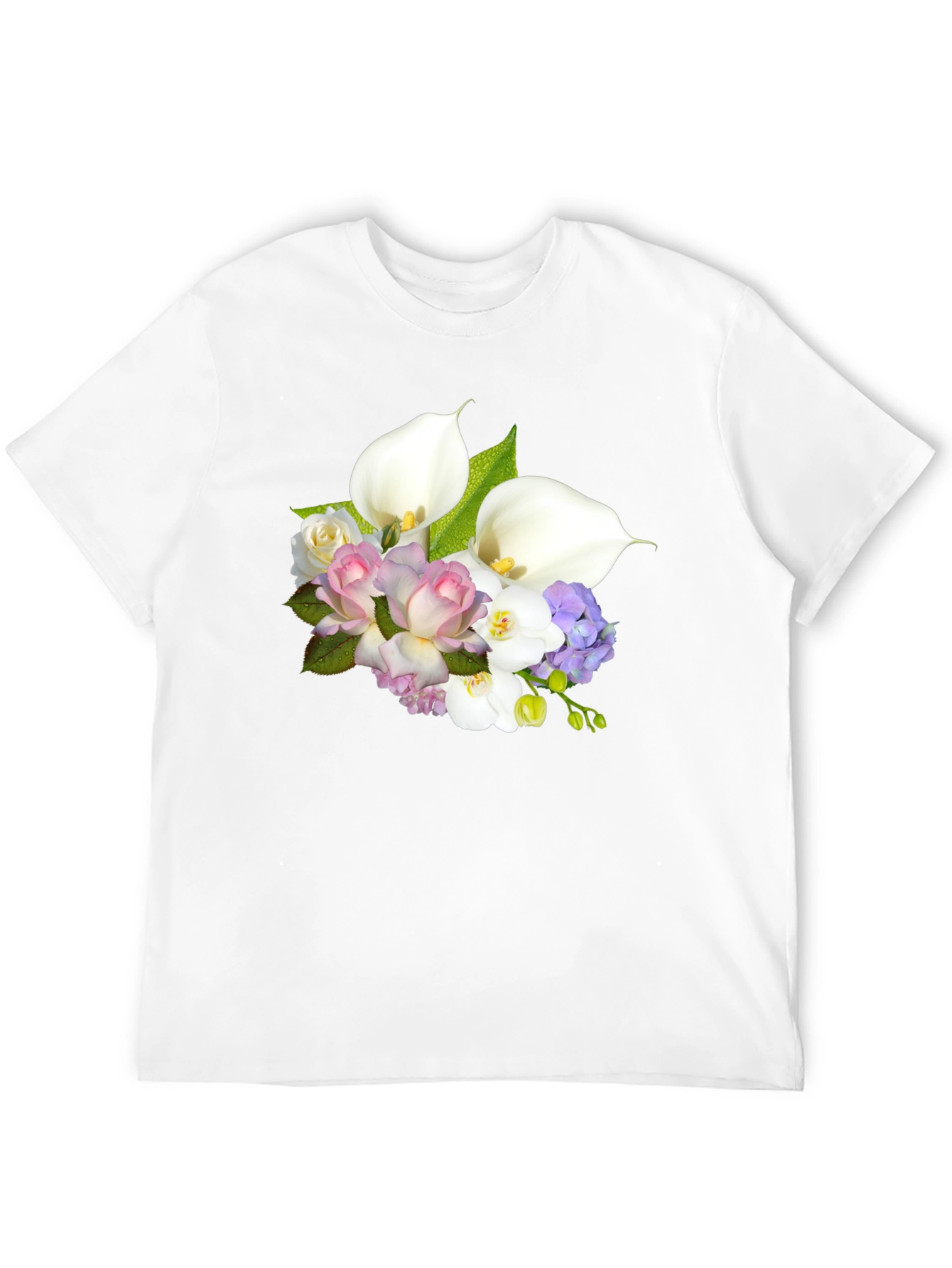 Floral Bouquet Black T-Shirt