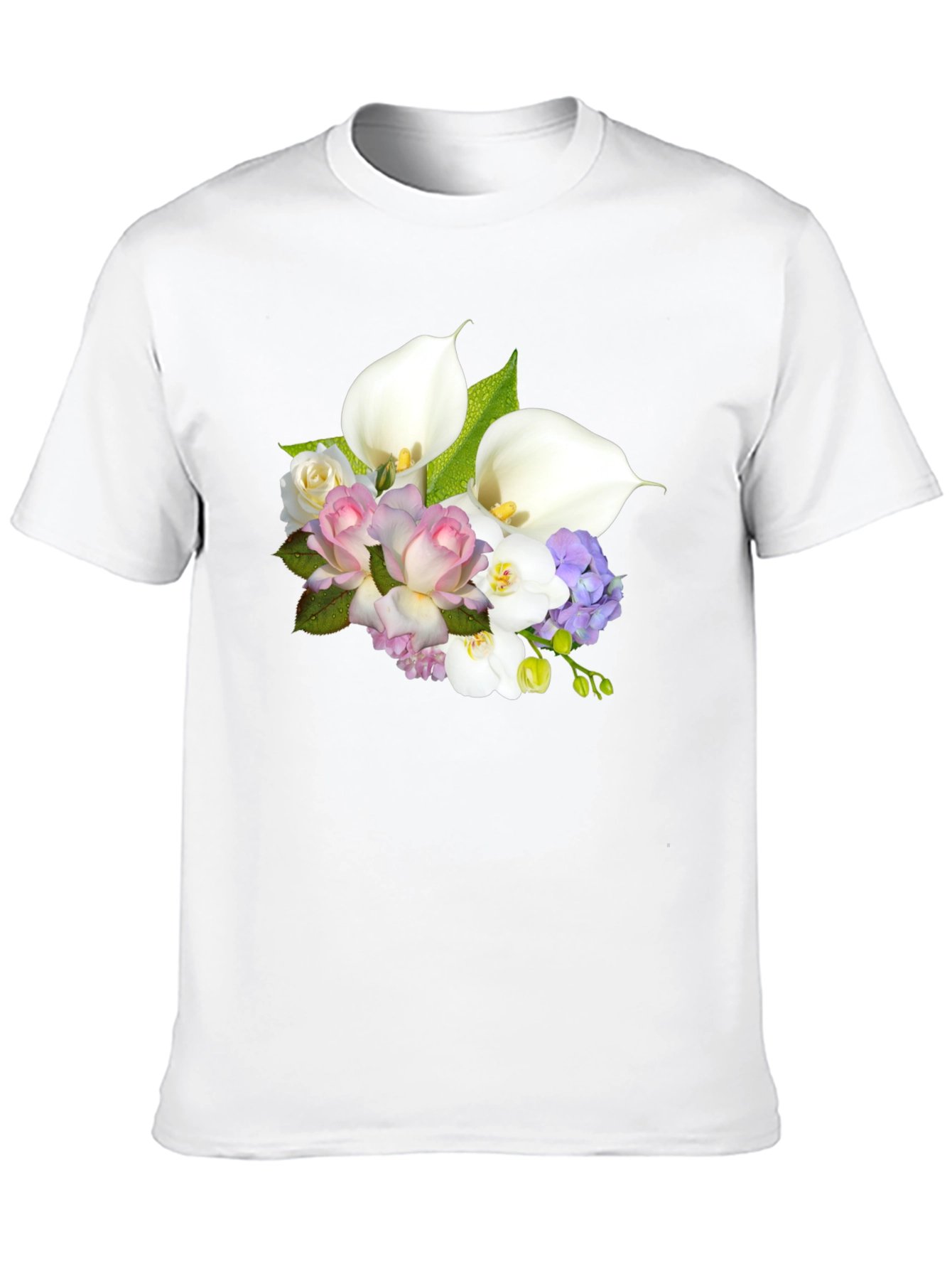 Floral Bouquet Black T-Shirt
