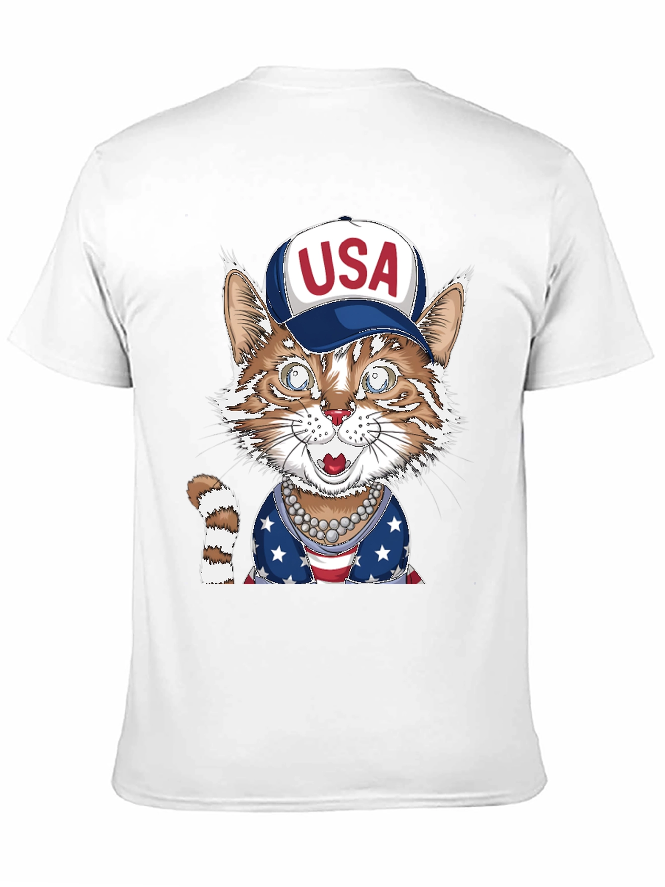 Patriotic Cat T-Shirt - USA Pride Tee