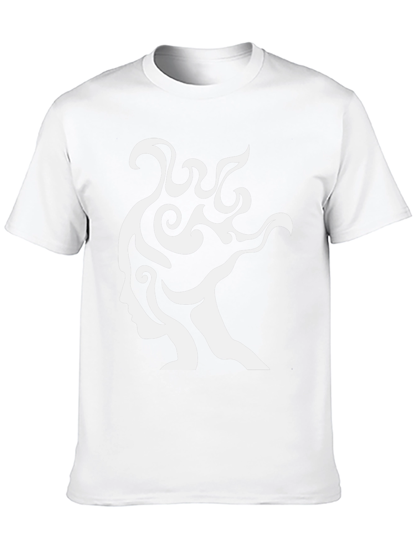 Abstract Silhouette Graphic Tee - Modern Black T-Shirt