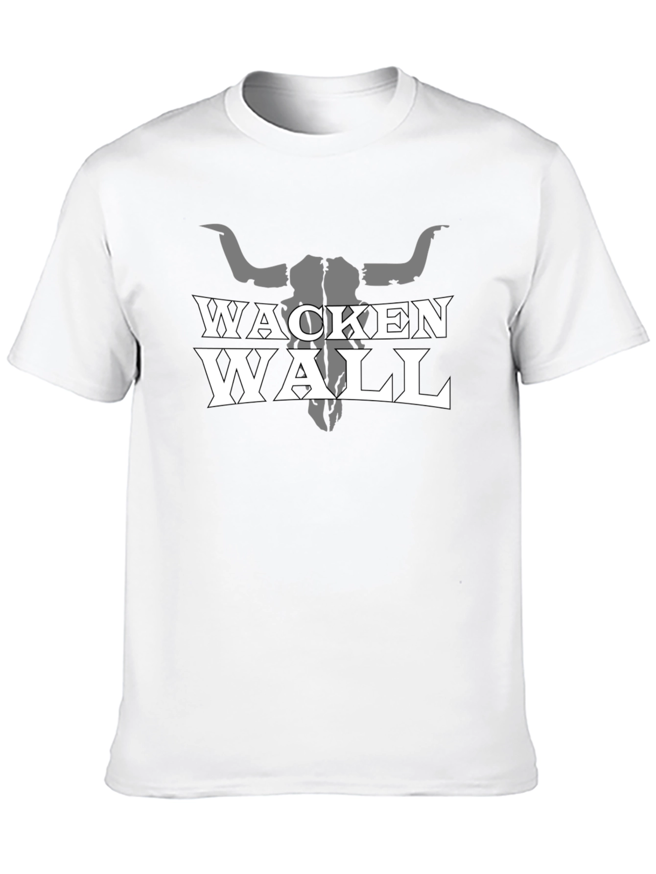 Wacken Wall T-Shirt with Bull Skull Graphic