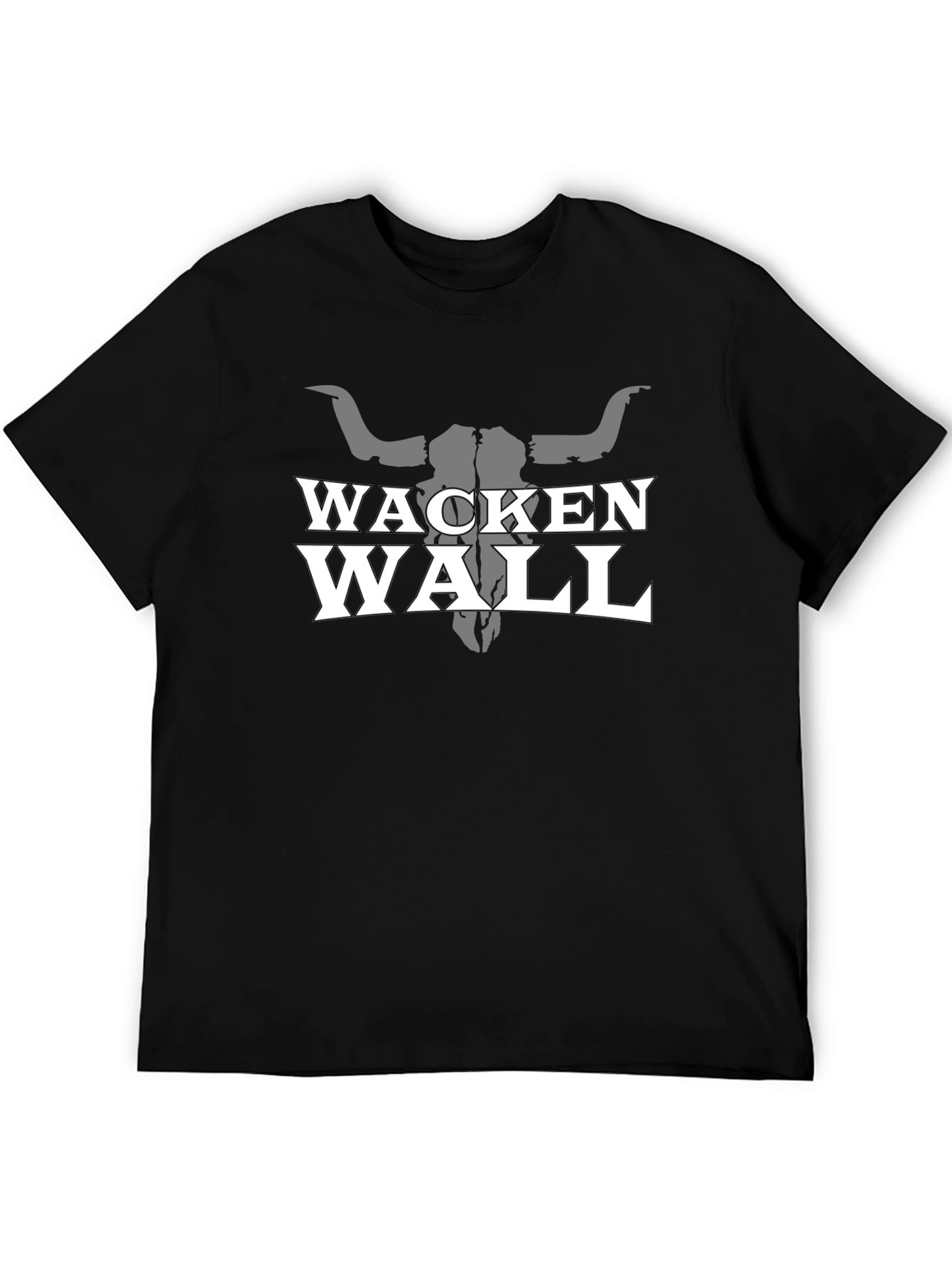 Wacken Wall T-Shirt with Bull Skull Graphic