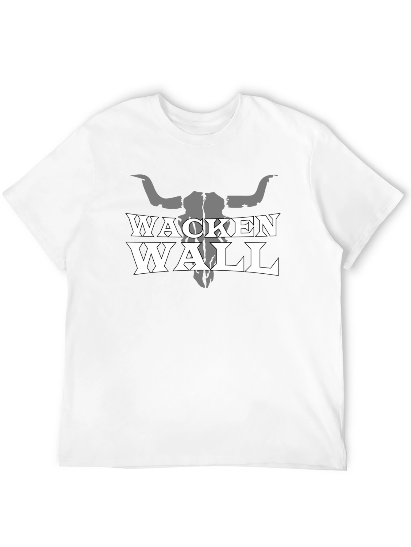 Wacken Wall T-Shirt with Bull Skull Graphic