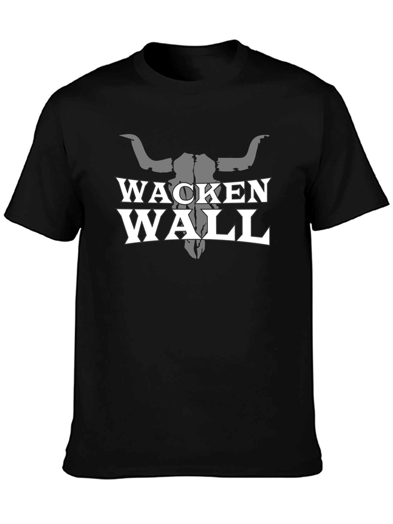 Wacken Wall T-Shirt with Bull Skull Graphic