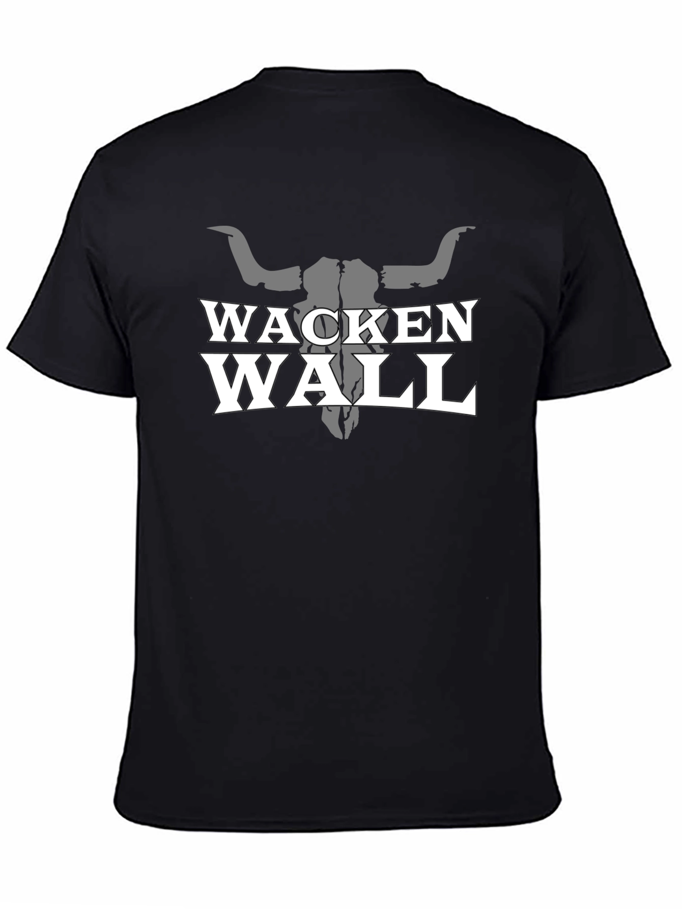 Wacken Wall T-Shirt with Bull Skull Graphic