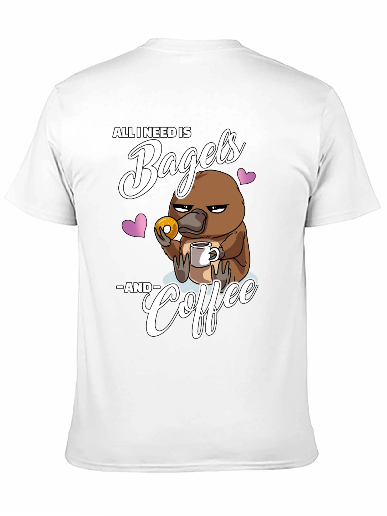 Bagels and Coffee Platypus T-Shirt
