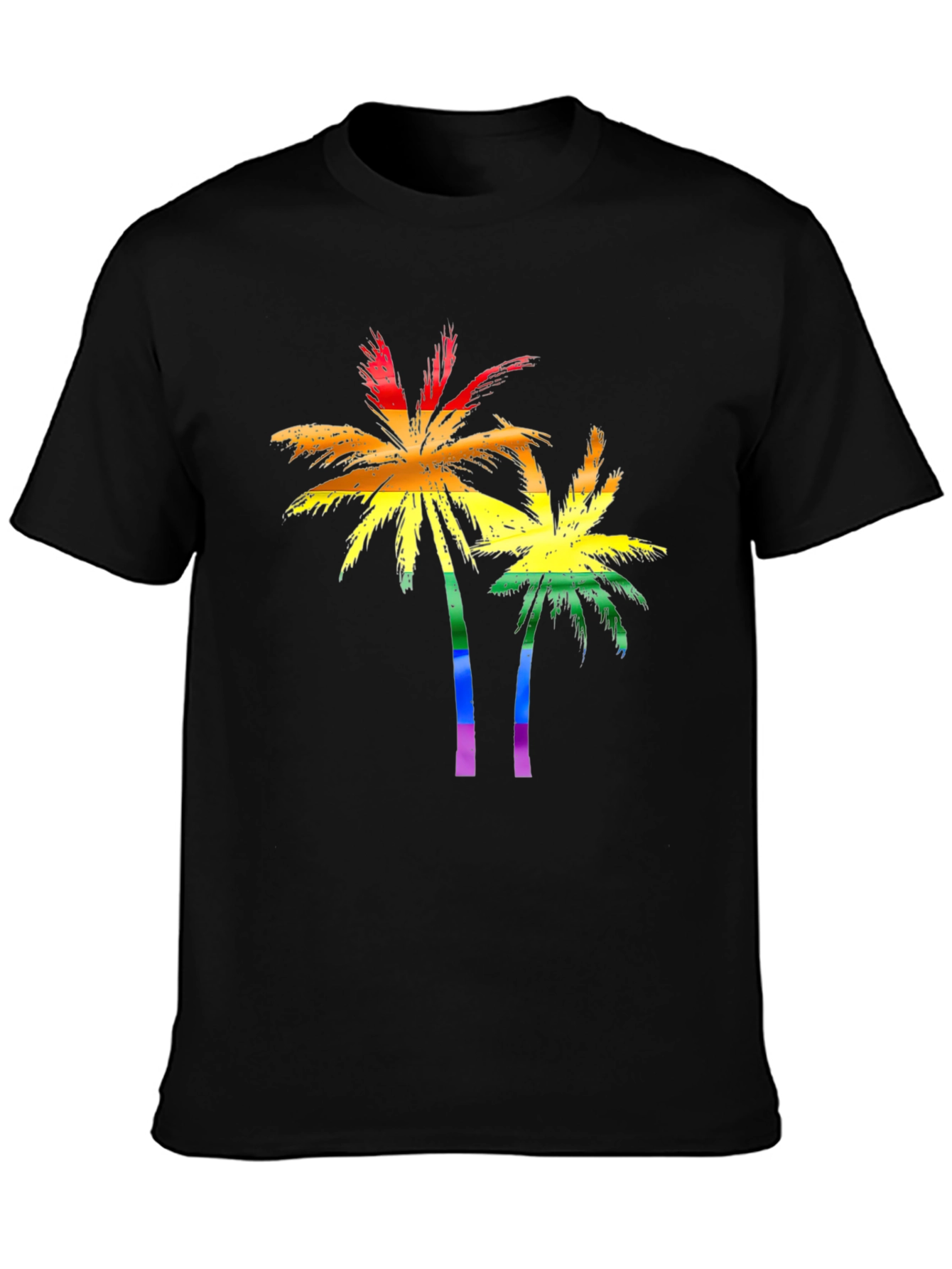 Rainbow Palm Tree T-Shirt - Tropical Pride