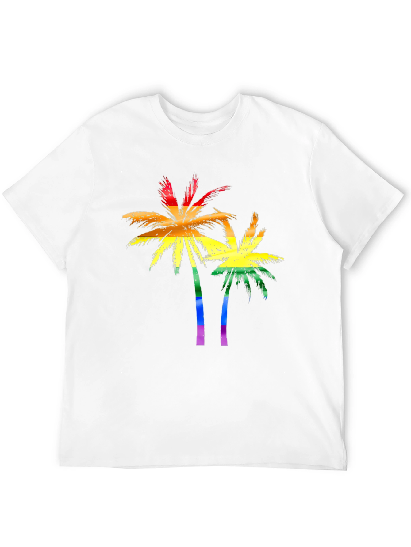 Rainbow Palm Tree T-Shirt - Tropical Pride