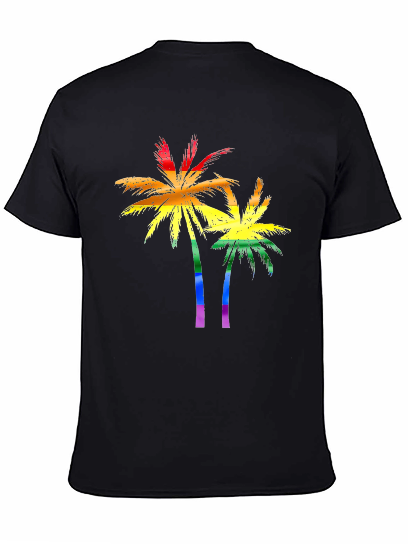 Rainbow Palm Tree T-Shirt - Tropical Pride
