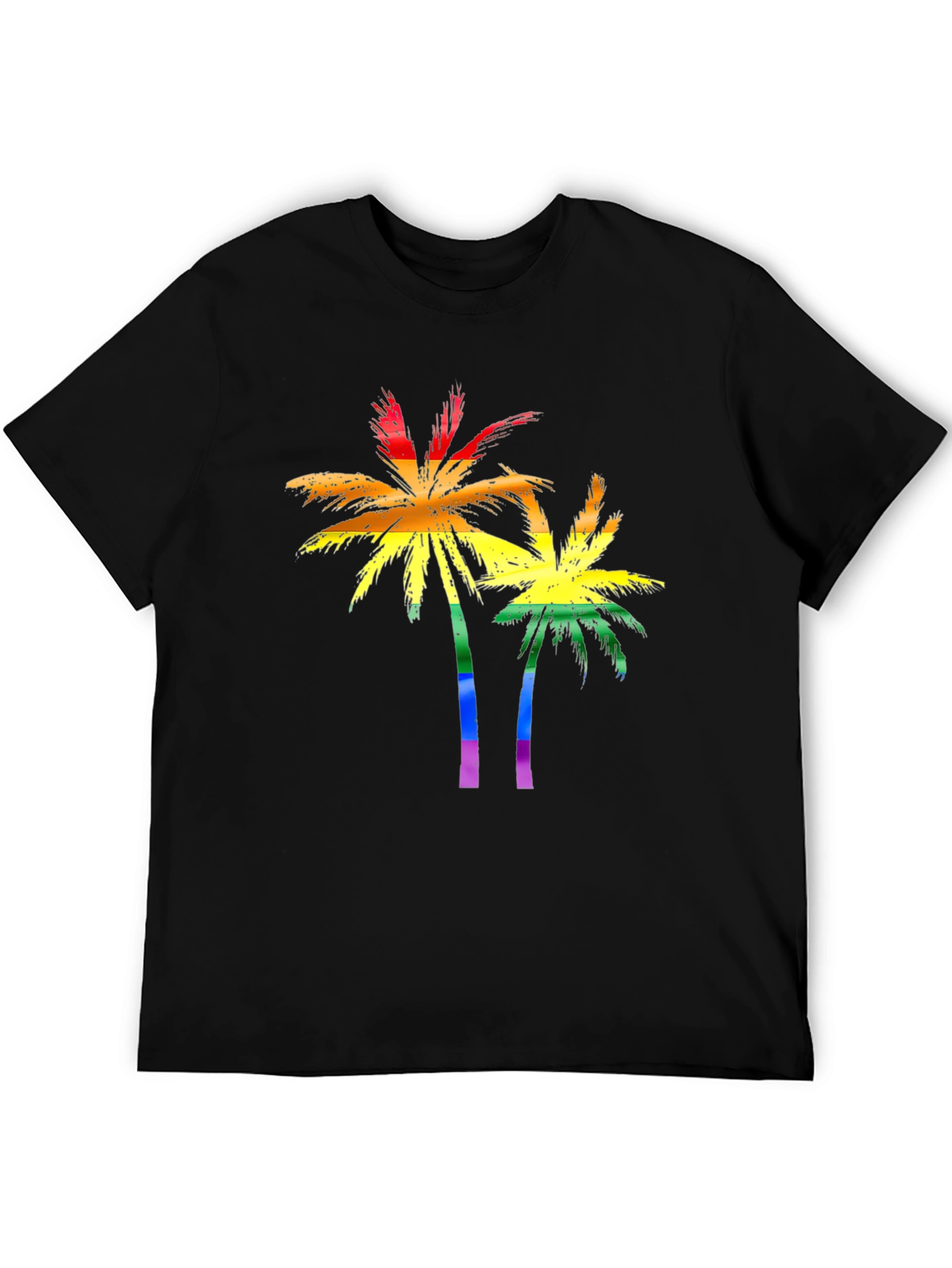 Rainbow Palm Tree T-Shirt - Tropical Pride