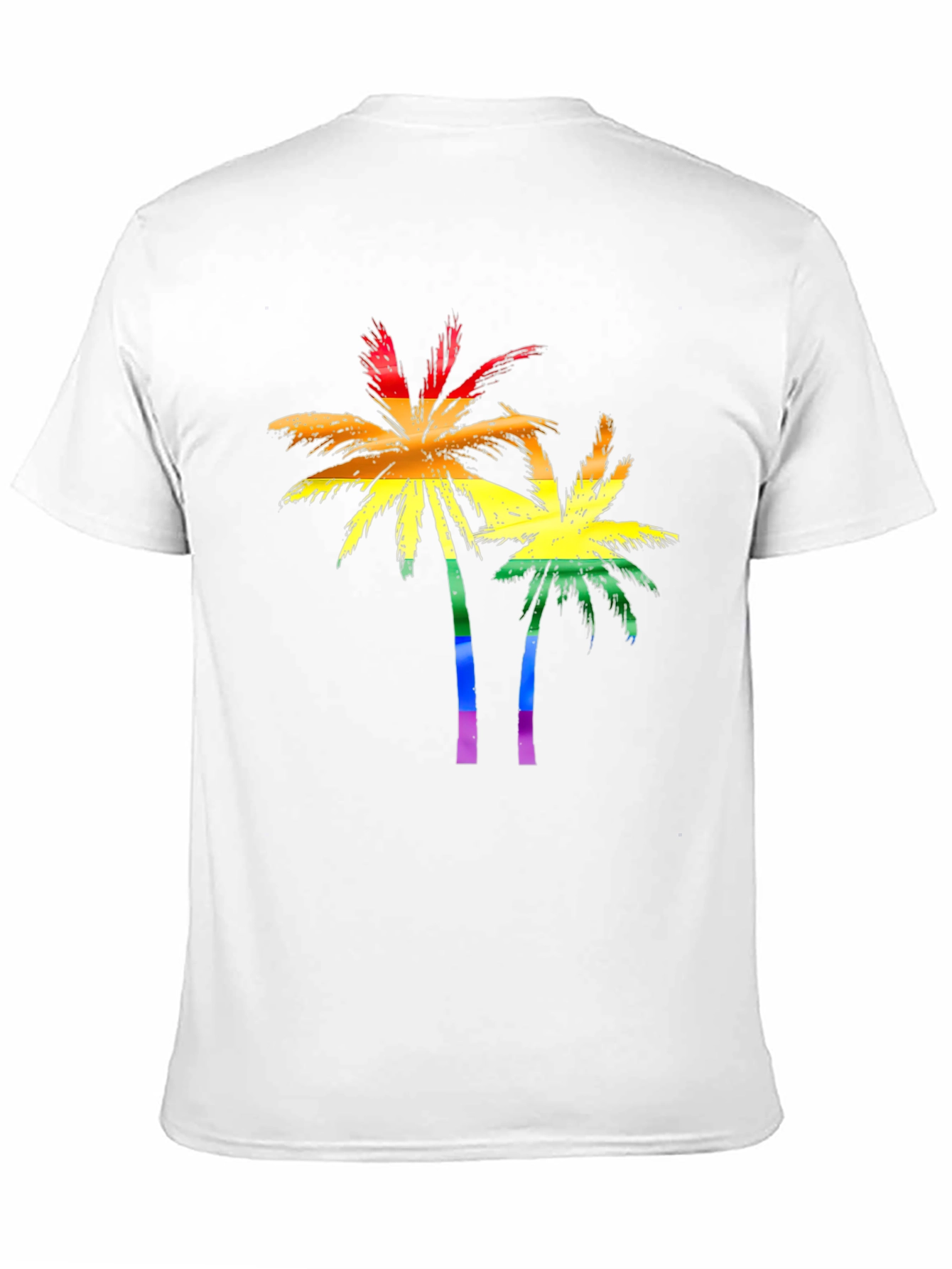 Rainbow Palm Tree T-Shirt - Tropical Pride