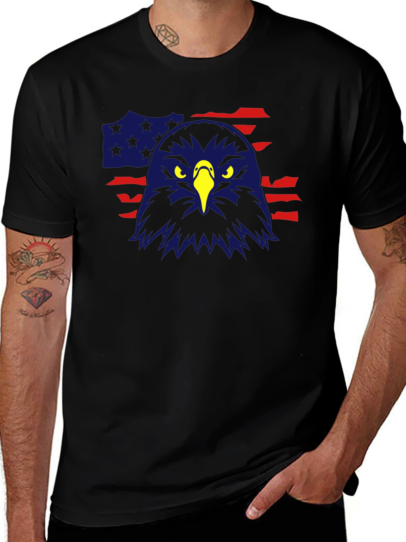 American Eagle Flag Graphic Tee - Patriotic Pride