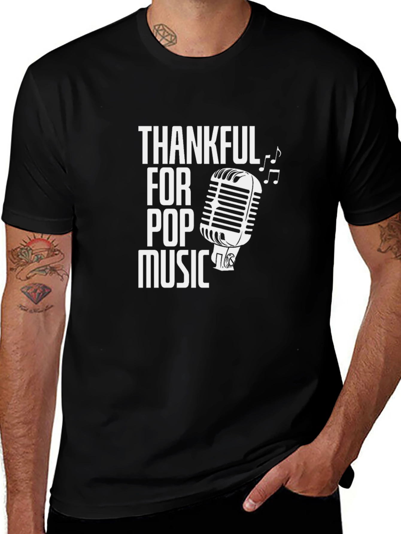 Thankful for Pop Music Graphic T-Shirt