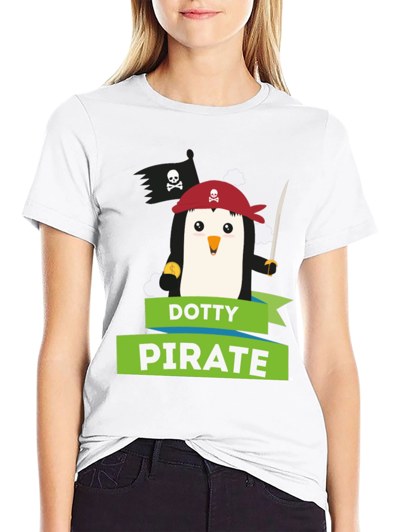 Dotty Pirate Penguin T-Shirt
