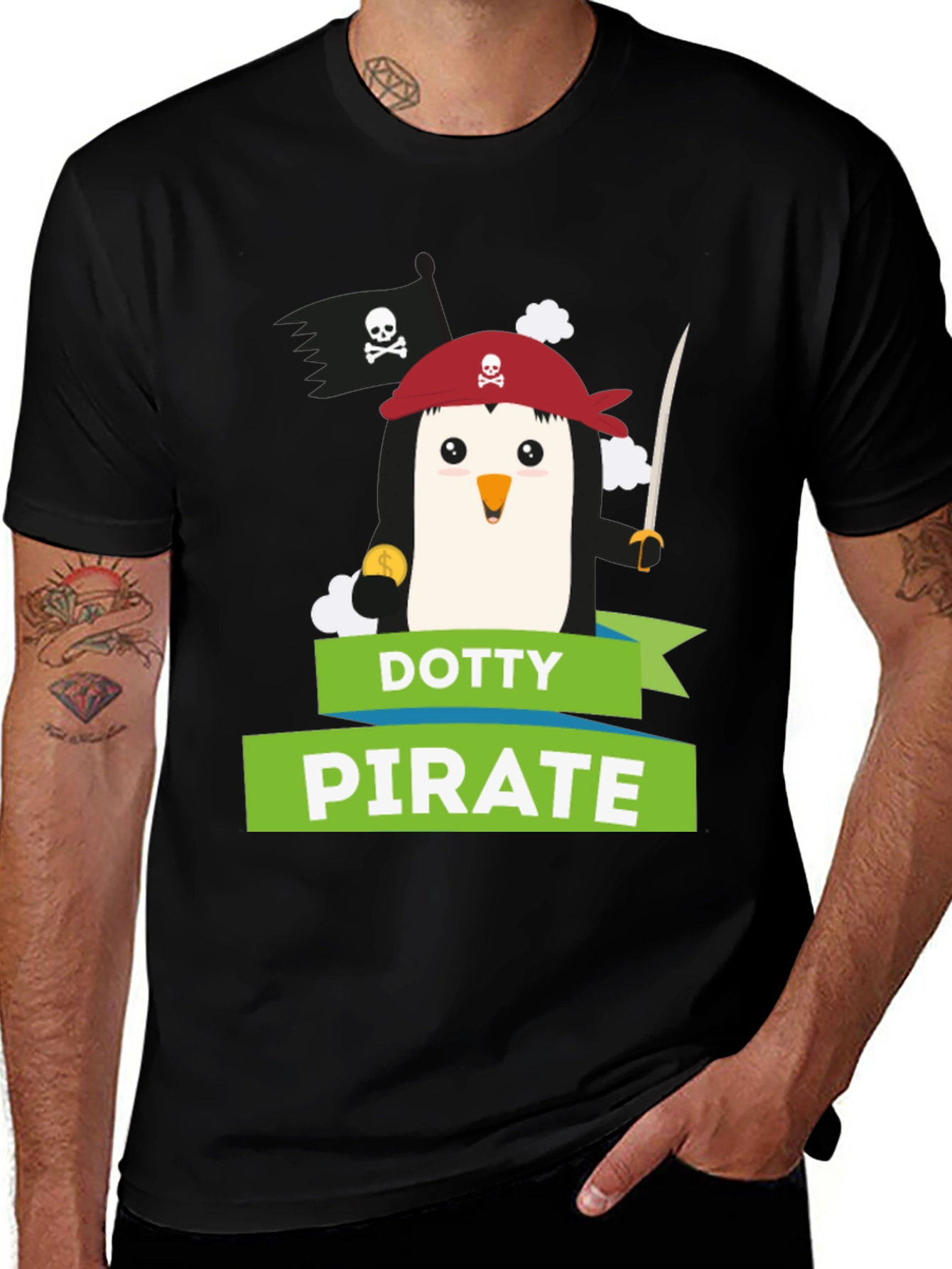 Dotty Pirate Penguin T-Shirt