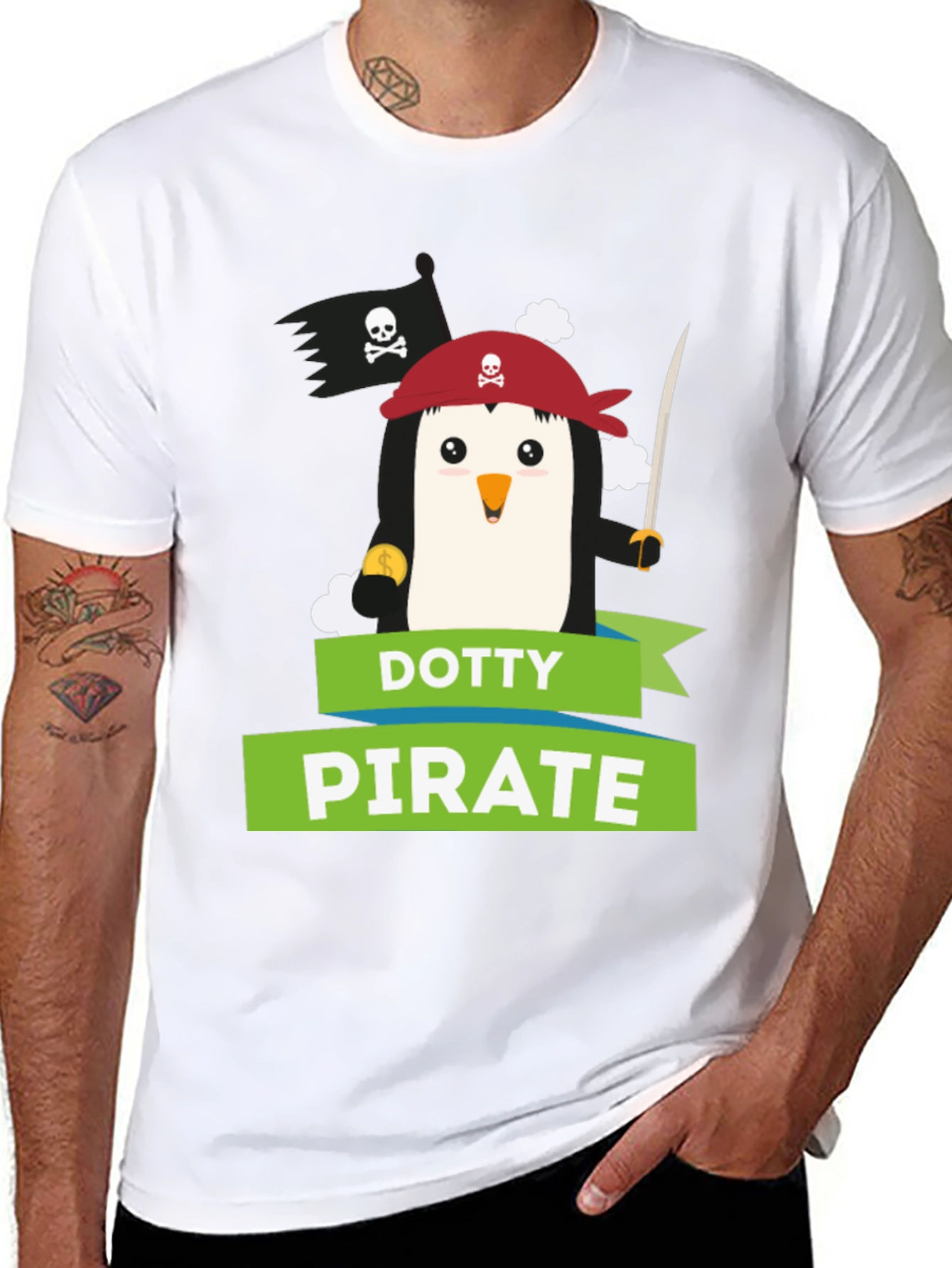 Dotty Pirate Penguin T-Shirt
