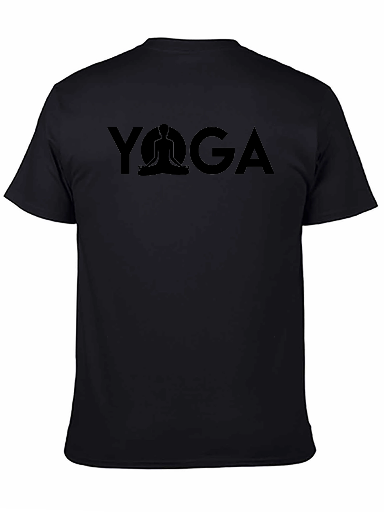 Yoga Graphic Tee - Black Cotton Comfort