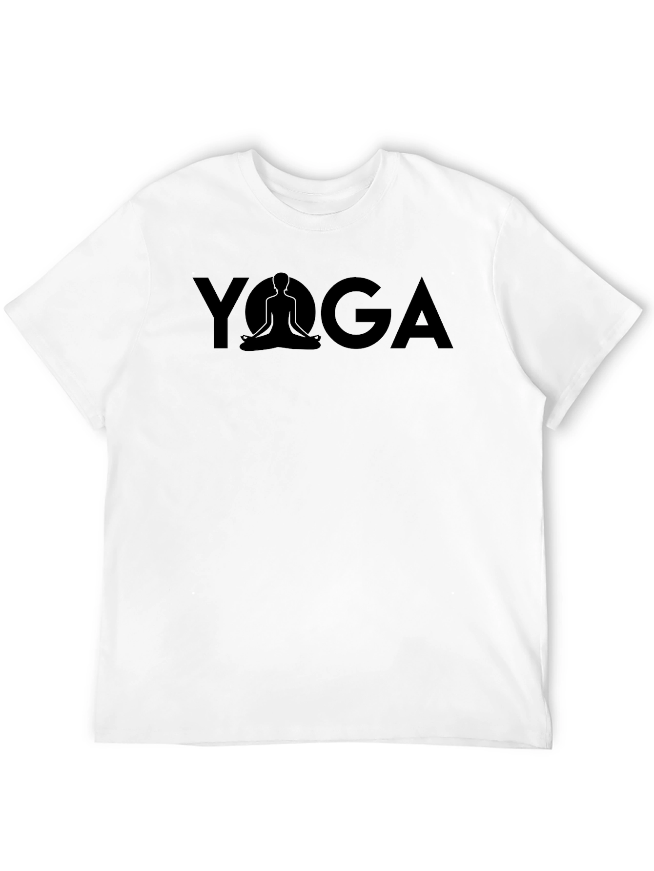 Yoga Graphic Tee - Black Cotton Comfort