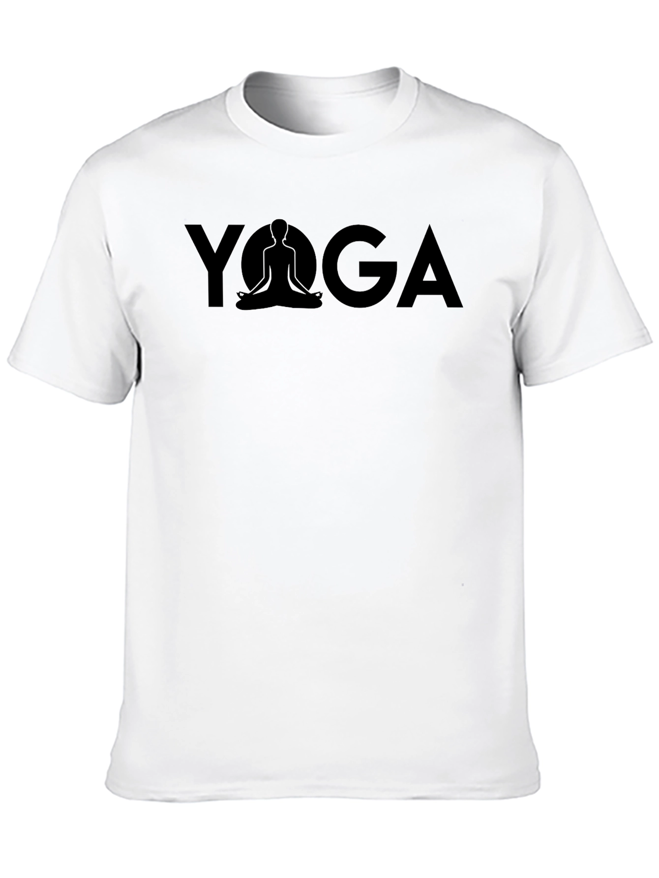 Yoga Graphic Tee - Black Cotton Comfort