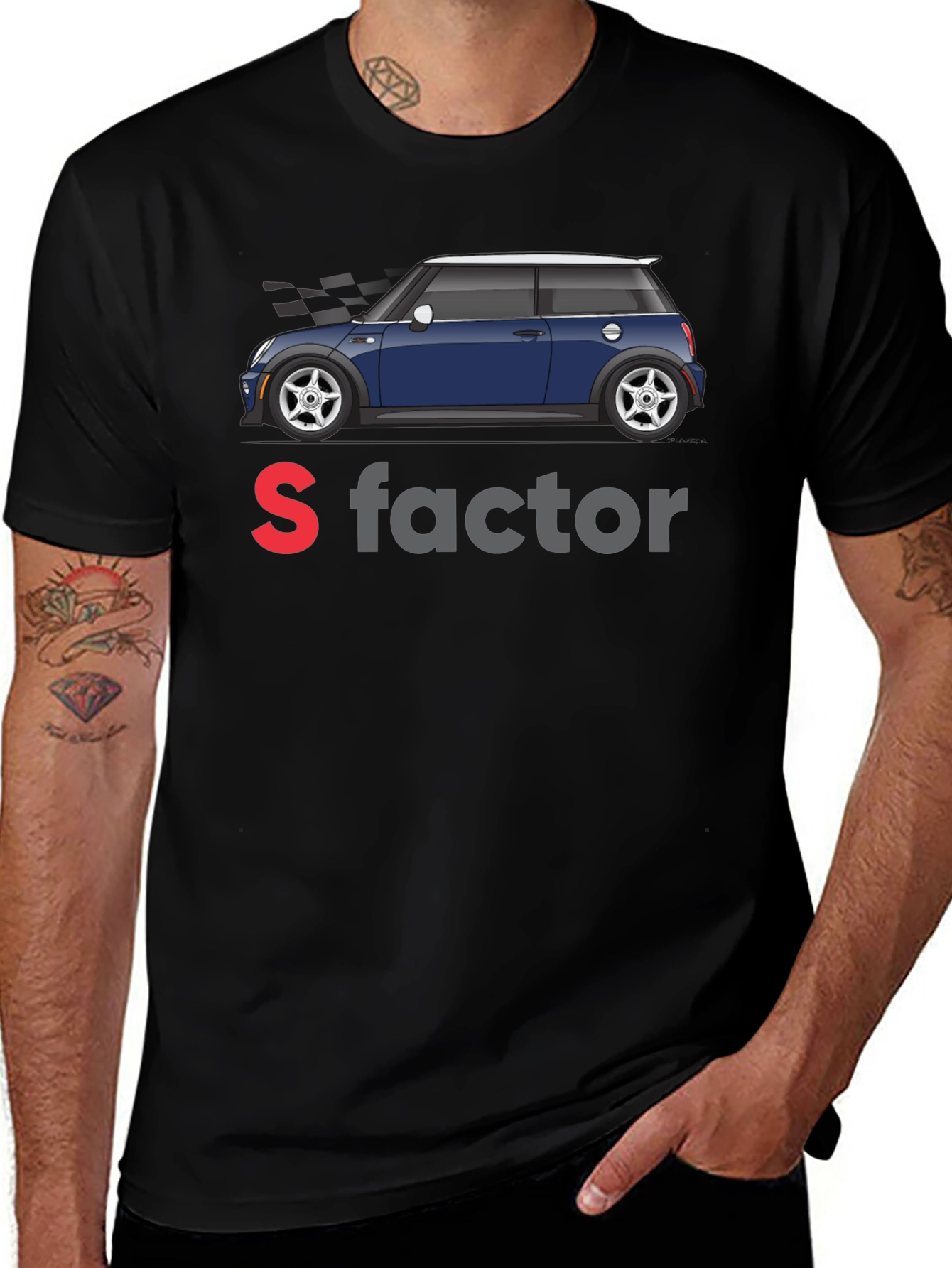 S Factor Mini Cooper Graphic Tee - Black