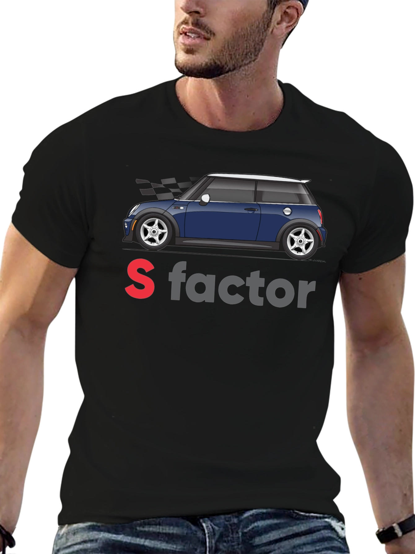 S Factor Mini Cooper Graphic Tee - Black