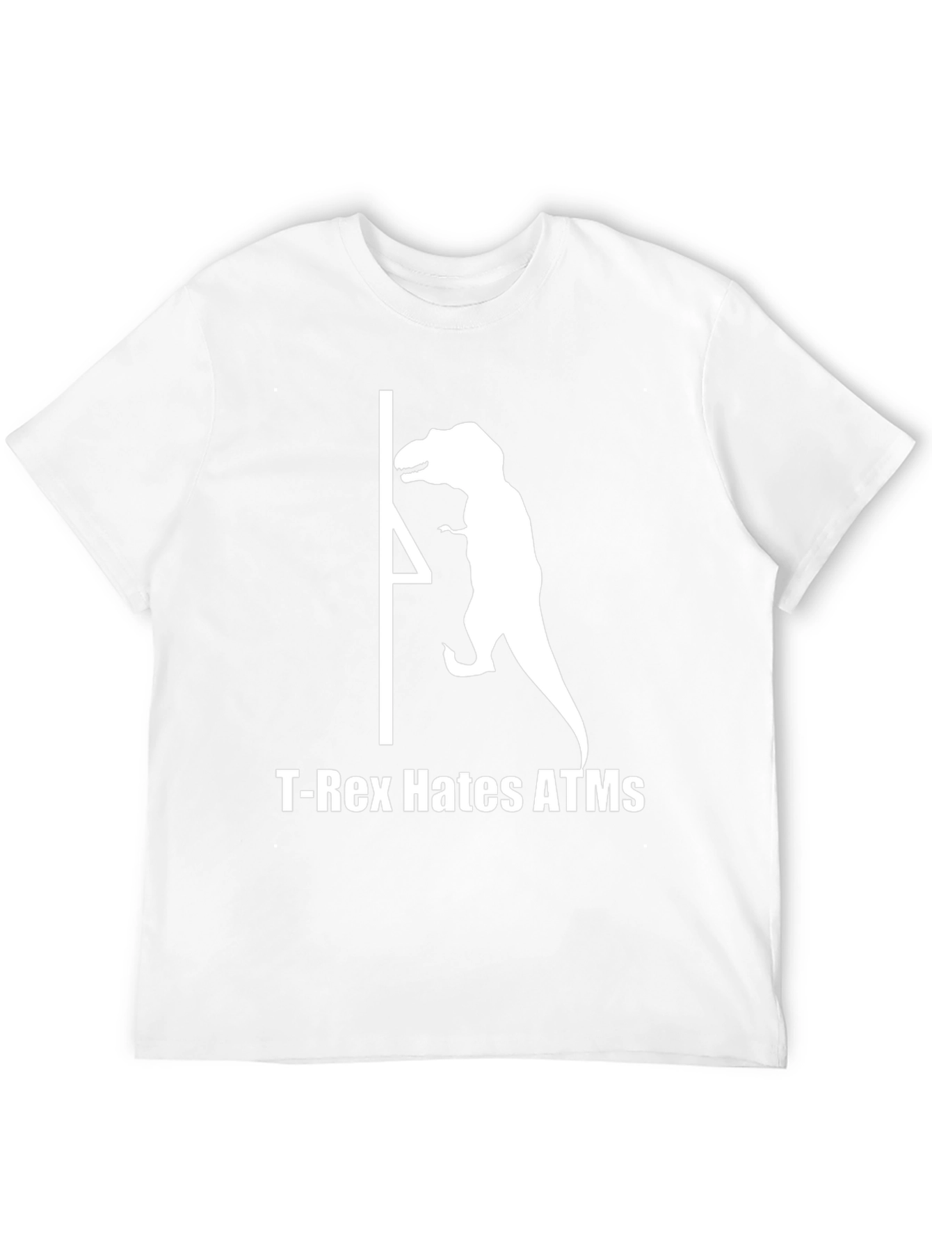 T-Rex Hates ATMs Funny Graphic T-Shirt