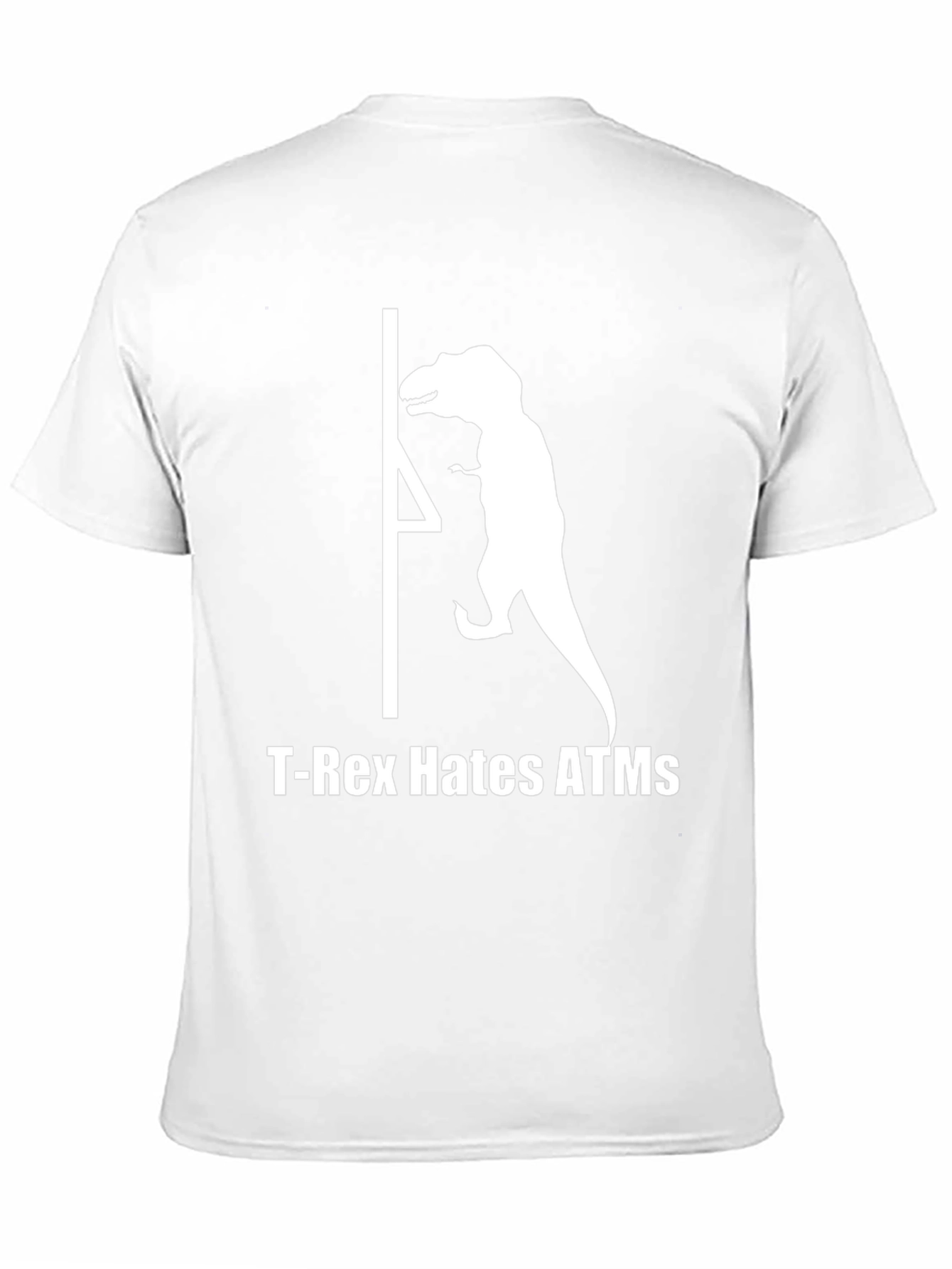 T-Rex Hates ATMs Funny Graphic T-Shirt