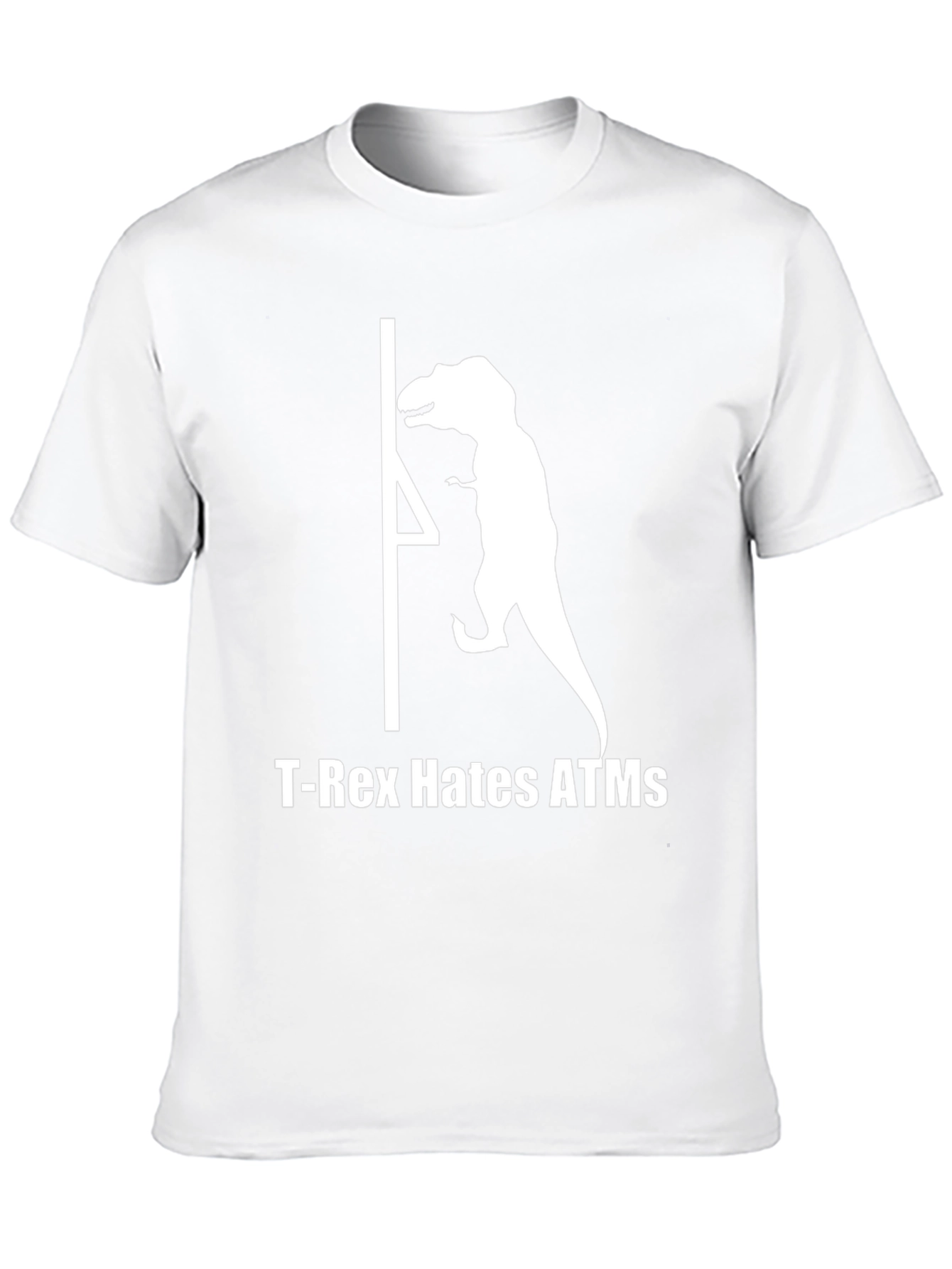 T-Rex Hates ATMs Funny Graphic T-Shirt