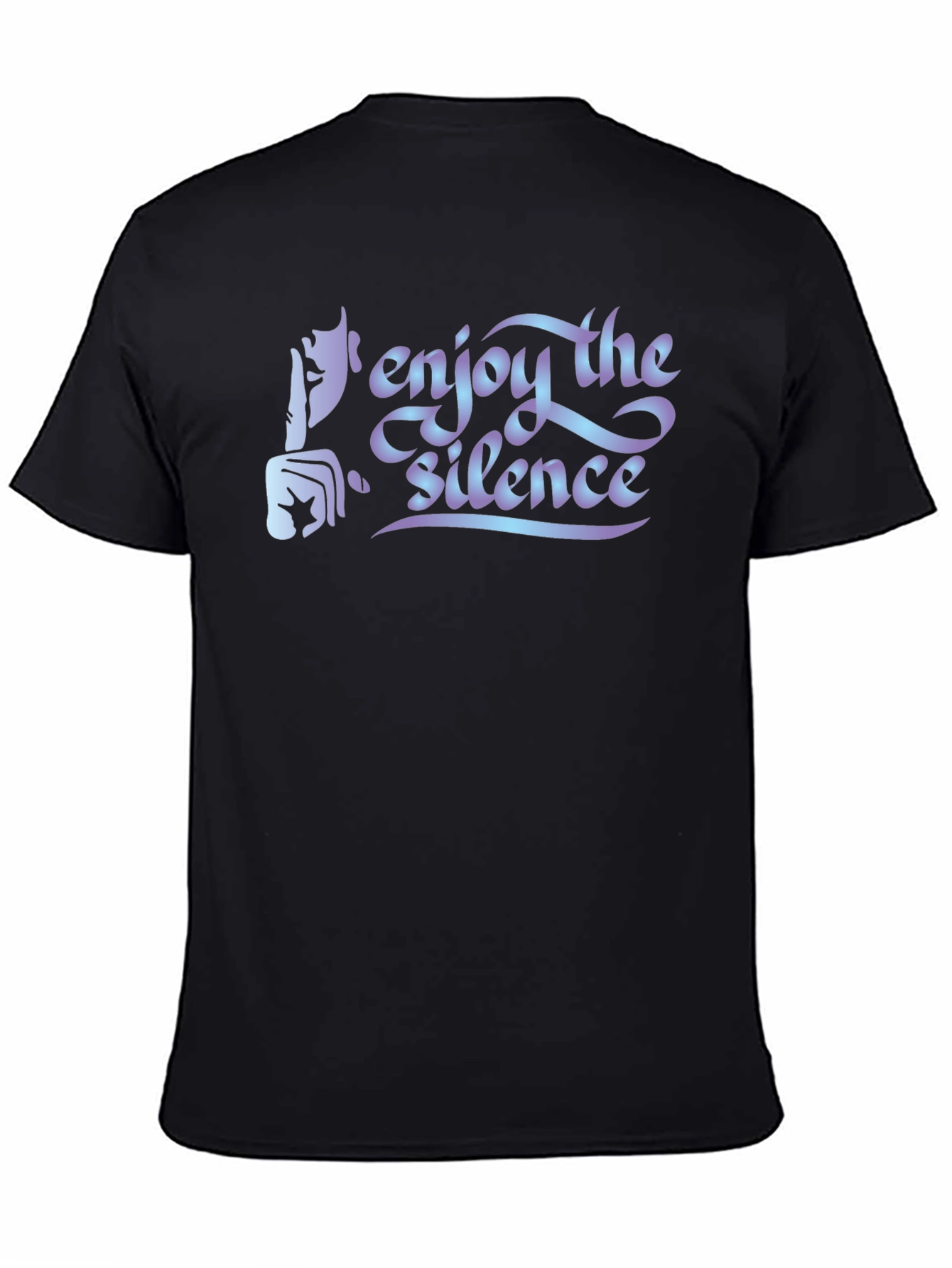 Enjoy the Silence Graphic Tee - Soft Black Cotton