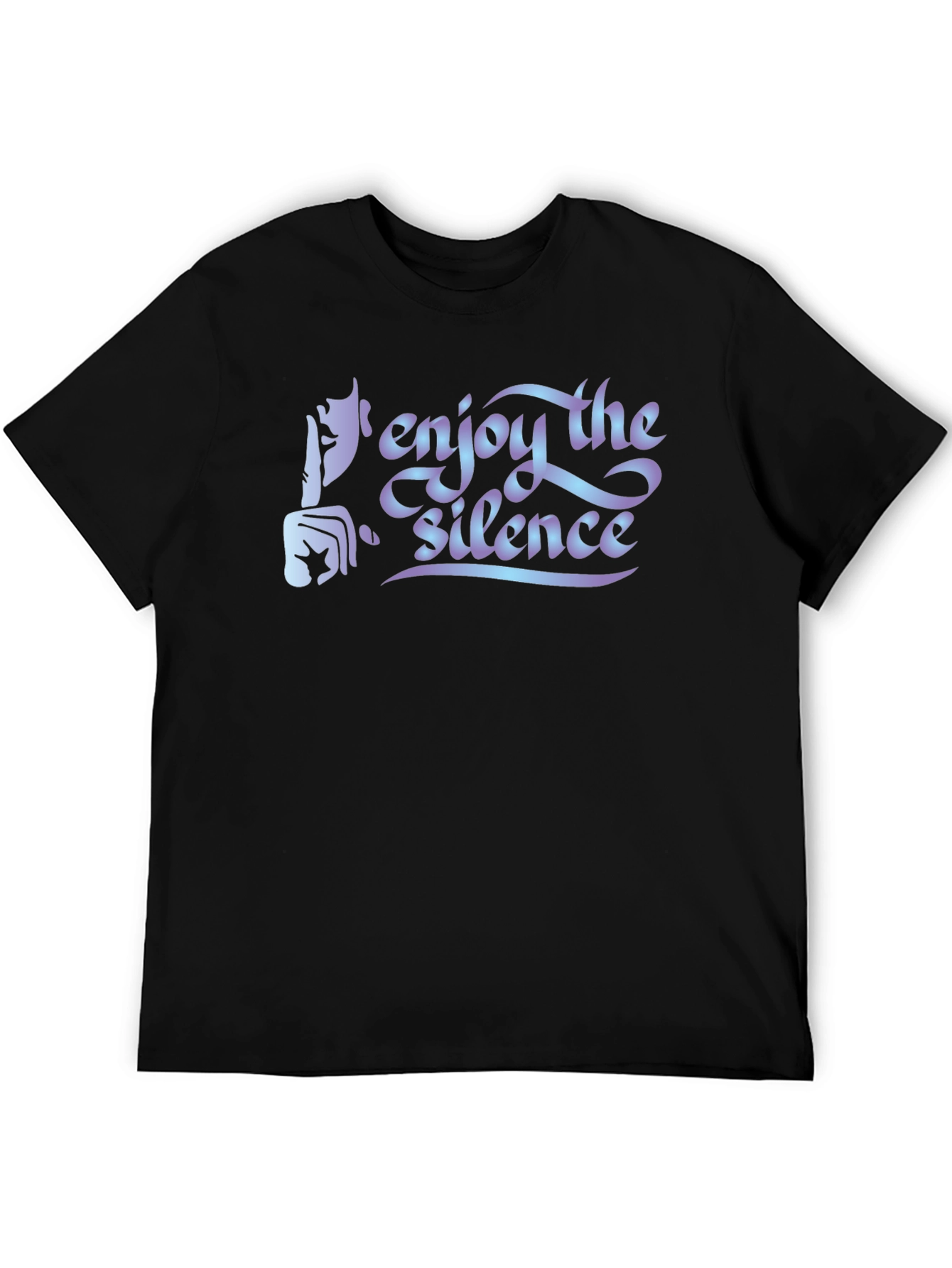 Enjoy the Silence Graphic Tee - Soft Black Cotton