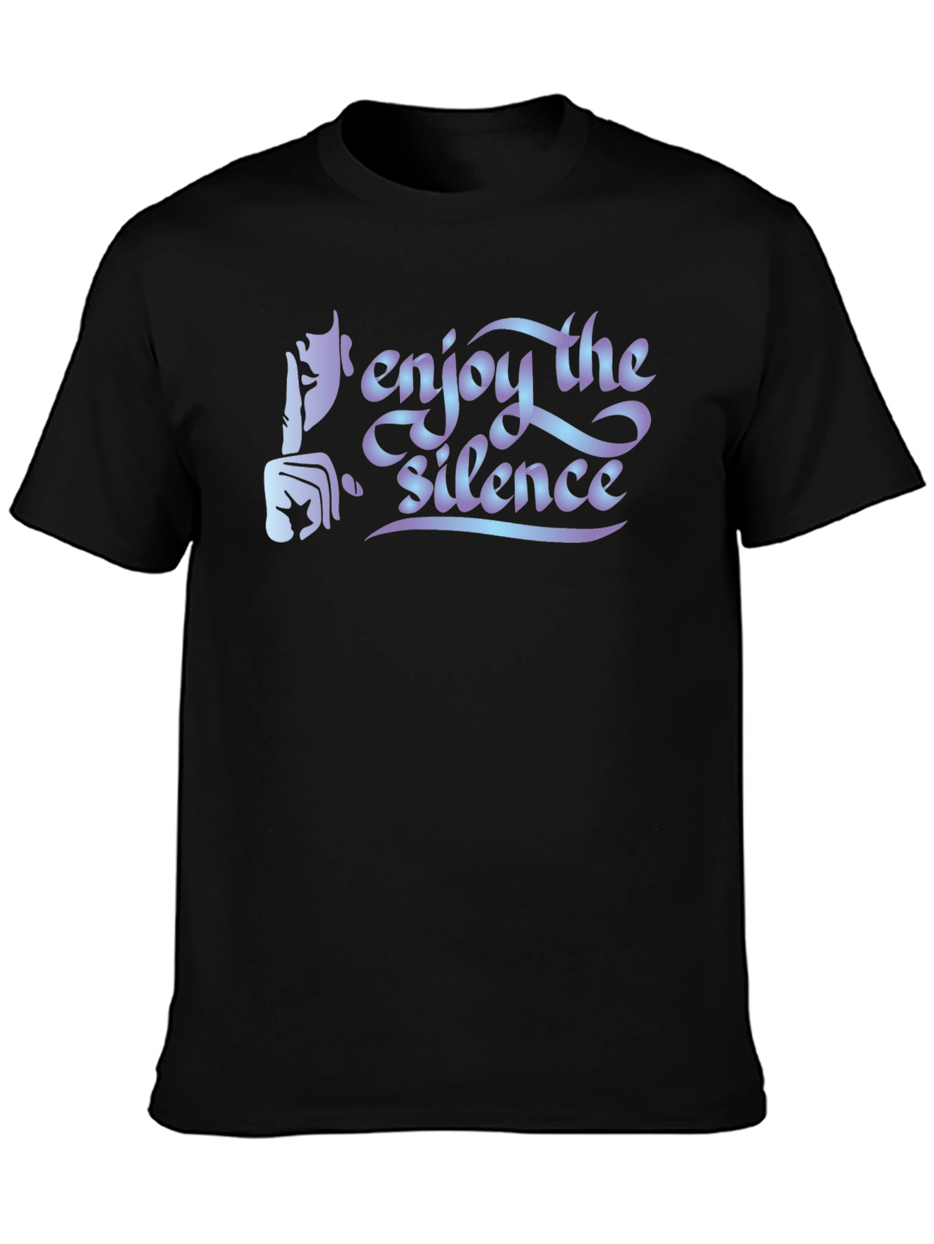 Enjoy the Silence Graphic Tee - Soft Black Cotton