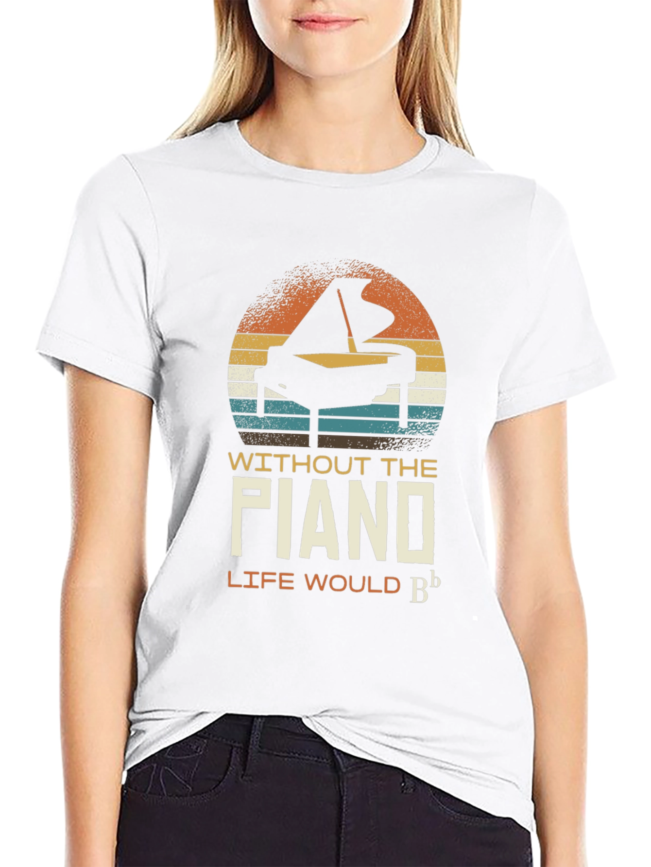 Piano Music T-Shirt - Life Would Be Flat