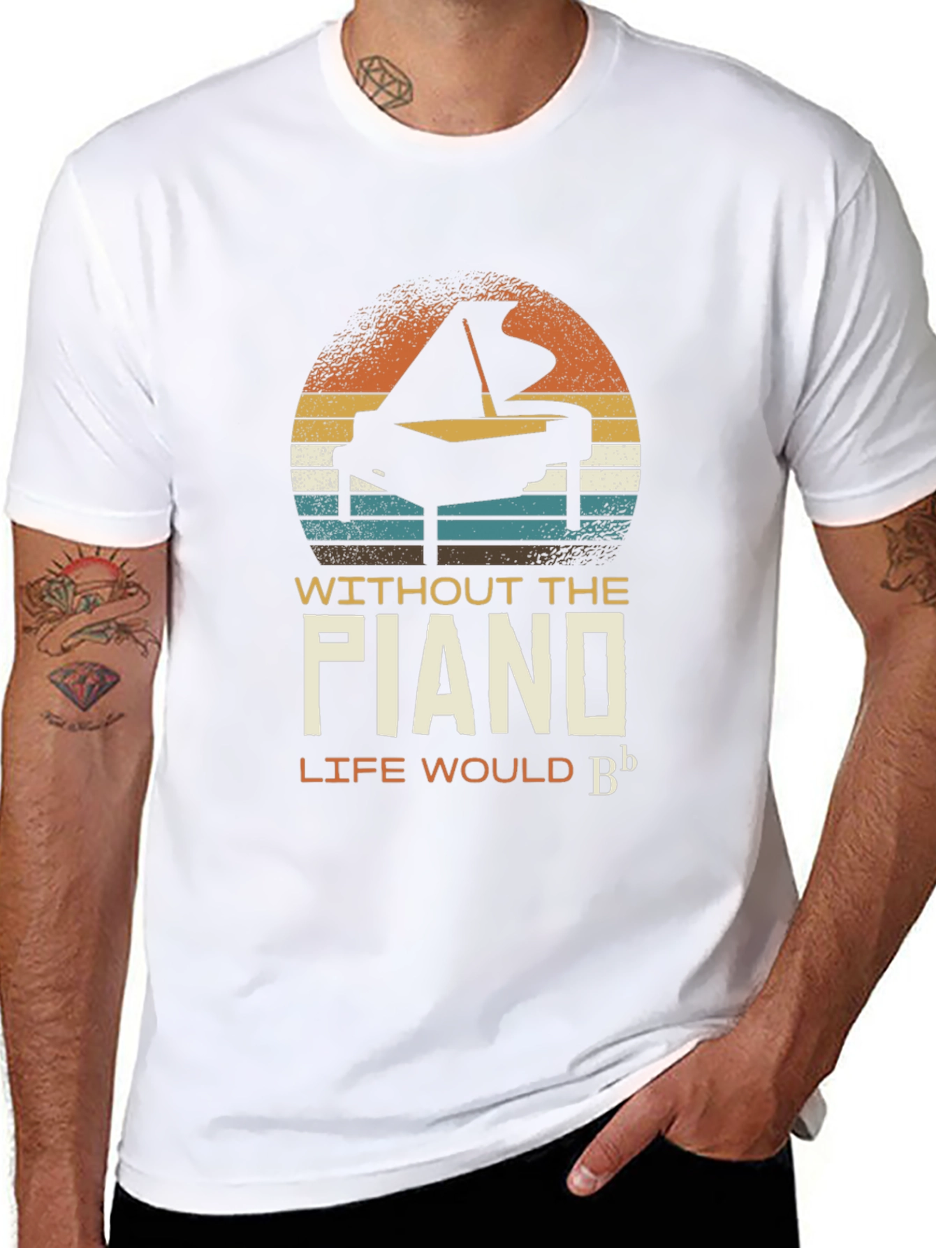 Piano Music T-Shirt - Life Would Be Flat