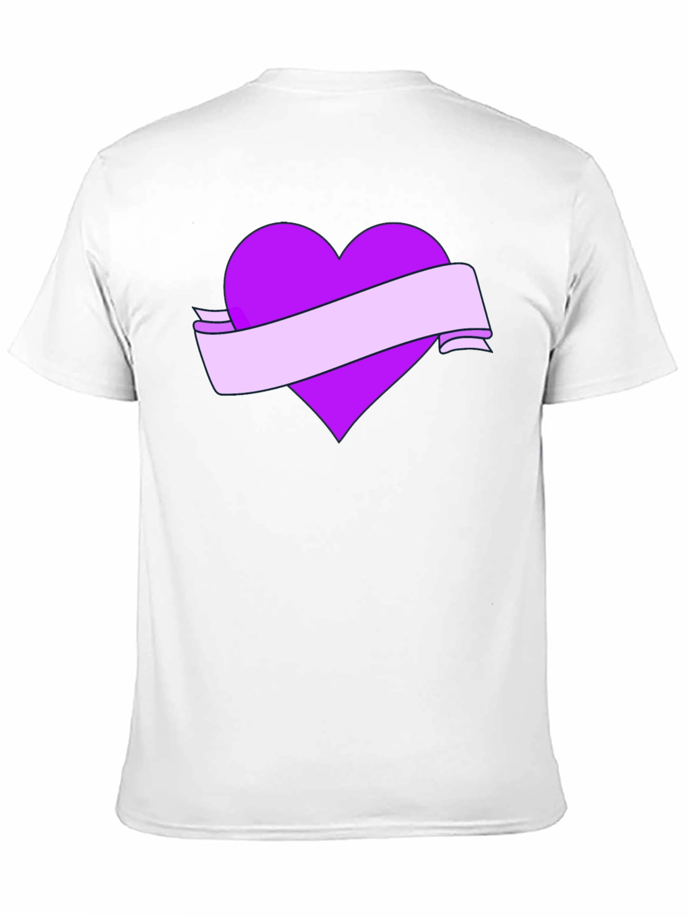 Heart Banner Graphic T-Shirt - Black