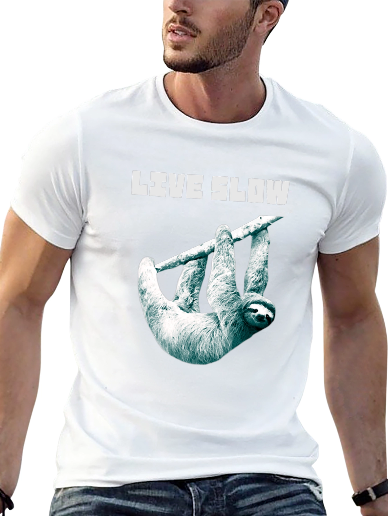 Live Slow Sloth Graphic Tee - Unisex Comfort