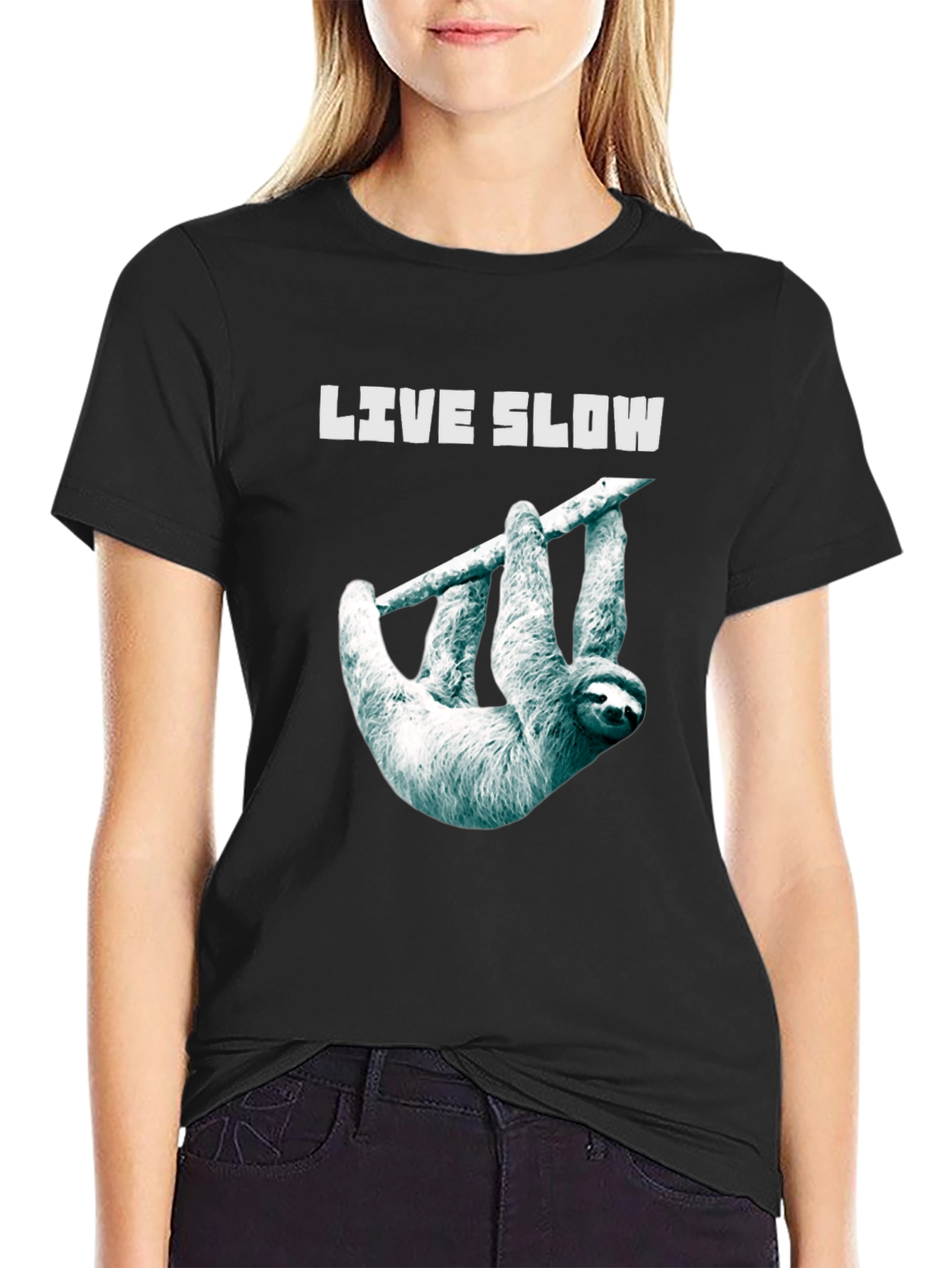 Live Slow Sloth Graphic Tee - Unisex Comfort