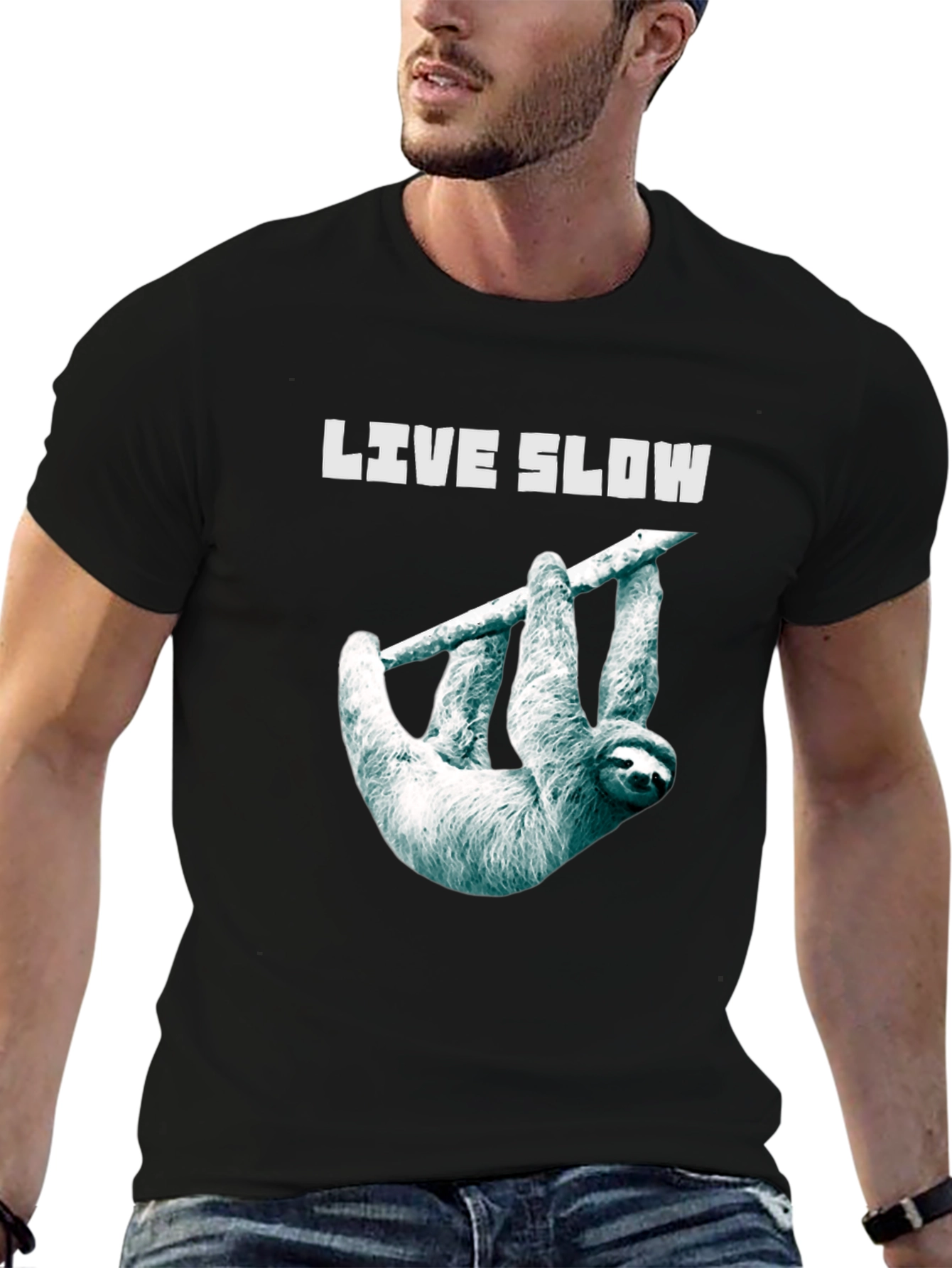 Live Slow Sloth Graphic Tee - Unisex Comfort