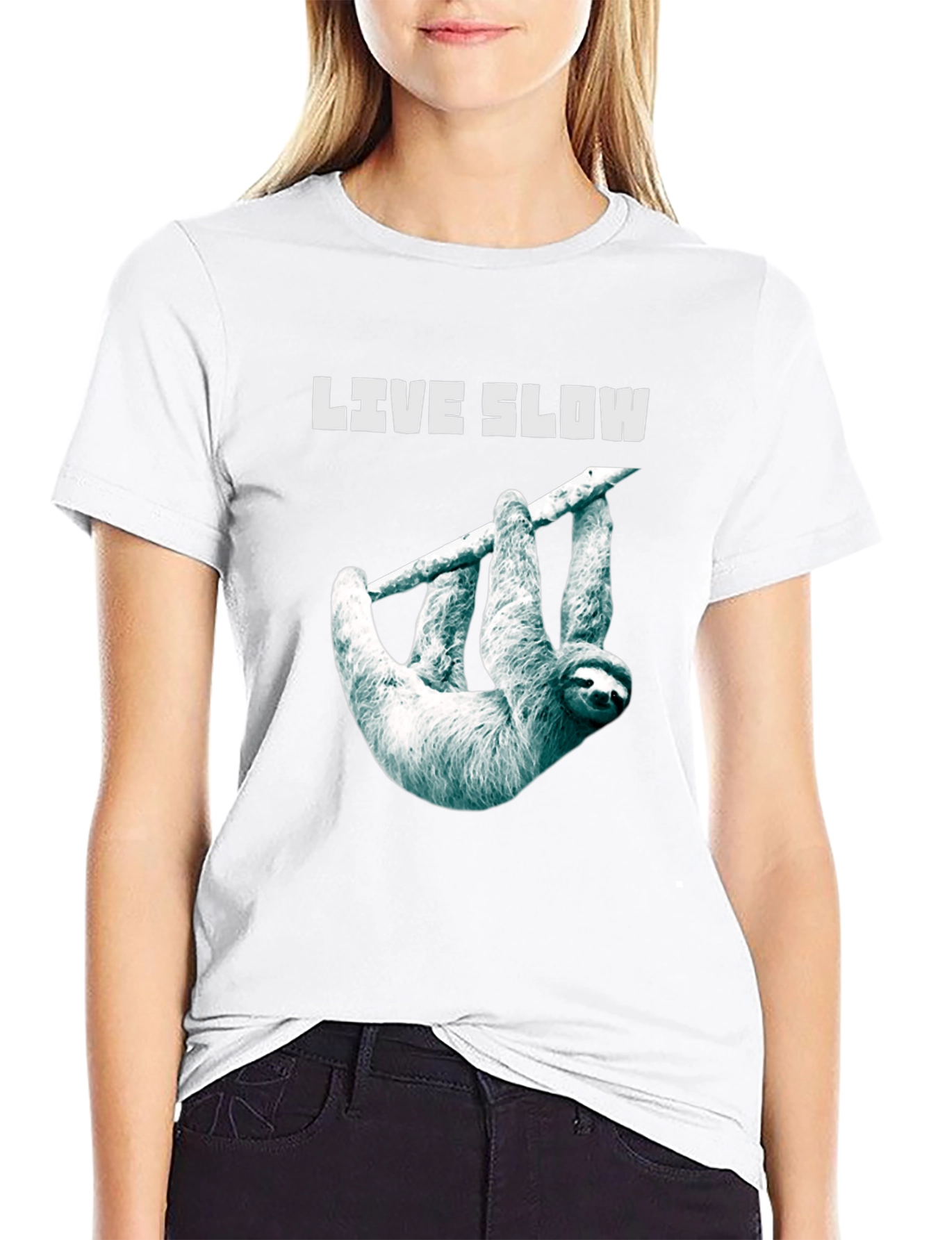 Live Slow Sloth Graphic Tee - Unisex Comfort