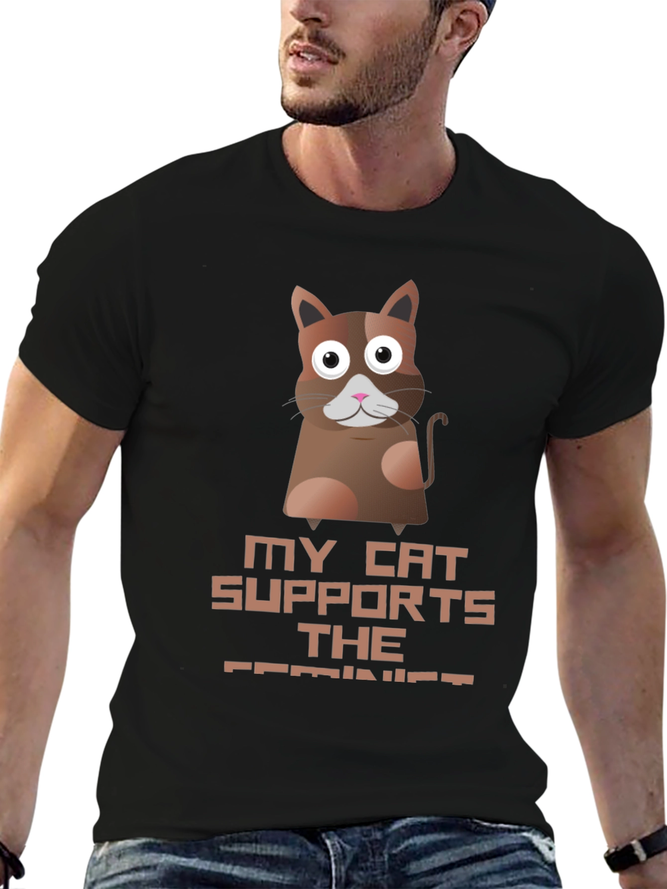 My Cat Supports The Feminist T-Shirt