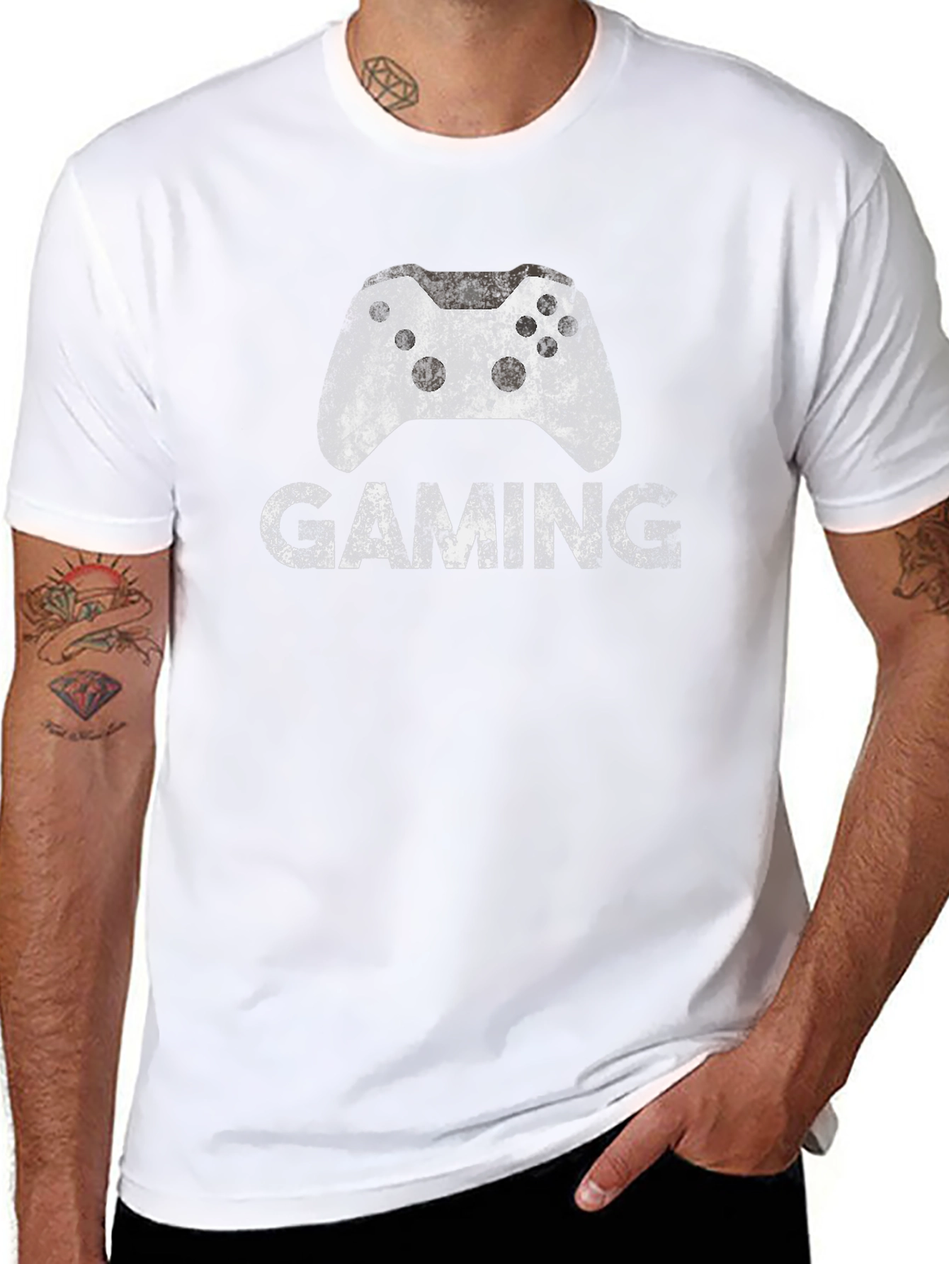 Gaming Controller Graphic Tee - Distressed Print