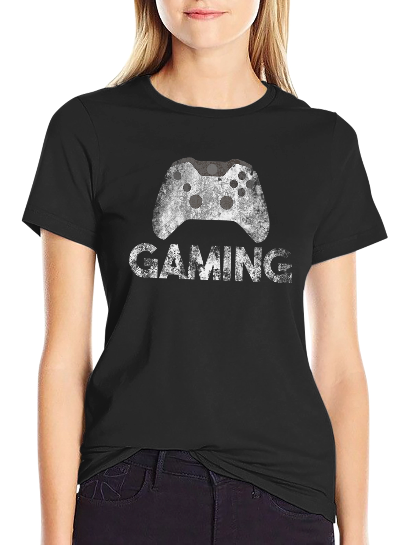 Gaming Controller Graphic Tee - Distressed Print