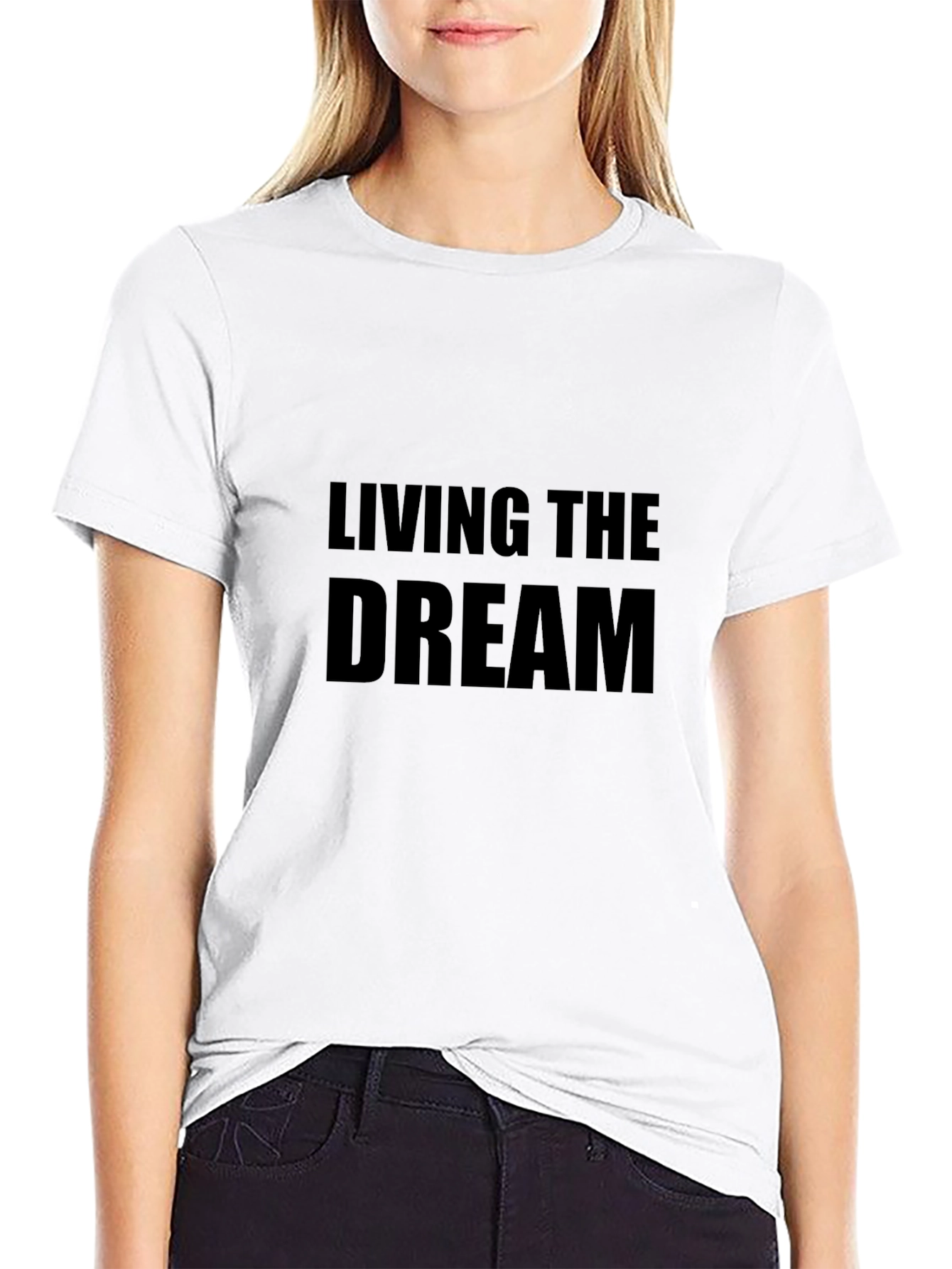 Living The Dream Graphic Tee - Mens Black T-Shirt