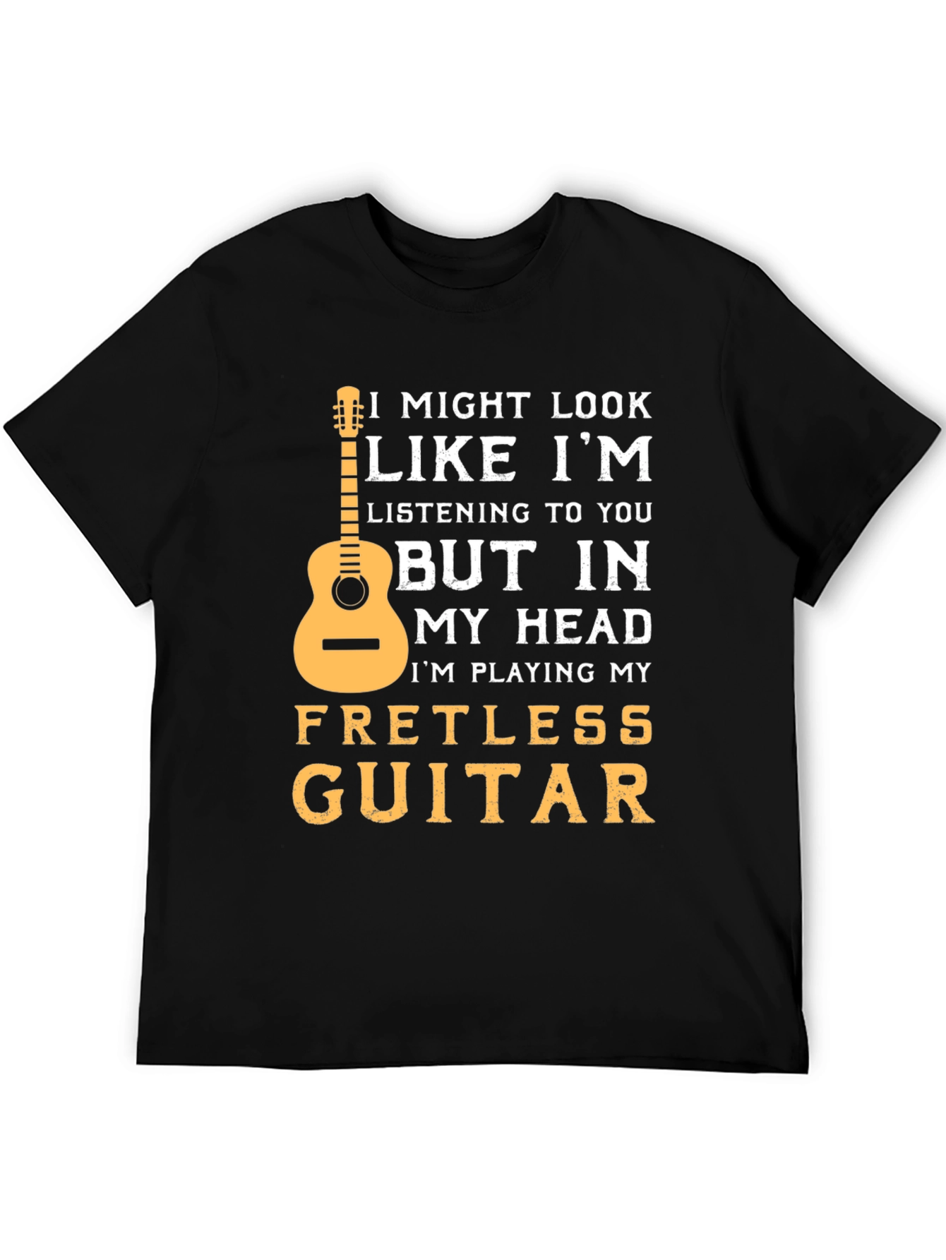 Fretless Guitar T-Shirt: Musician Novelty Tee