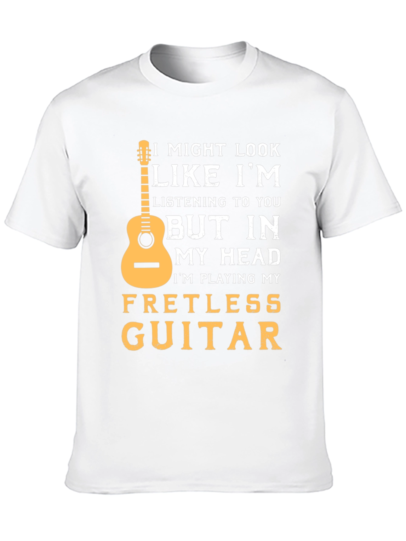 Fretless Guitar T-Shirt: Musician Novelty Tee
