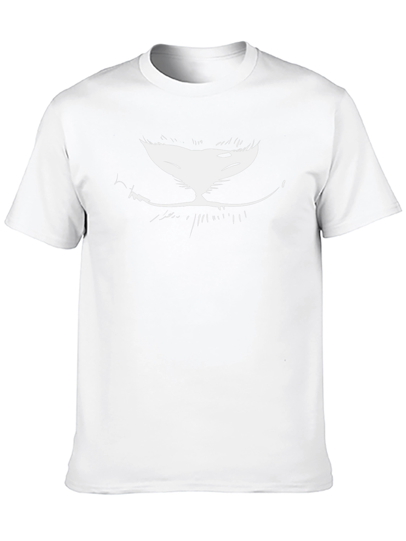 Grinning Cat Face Black T-Shirt