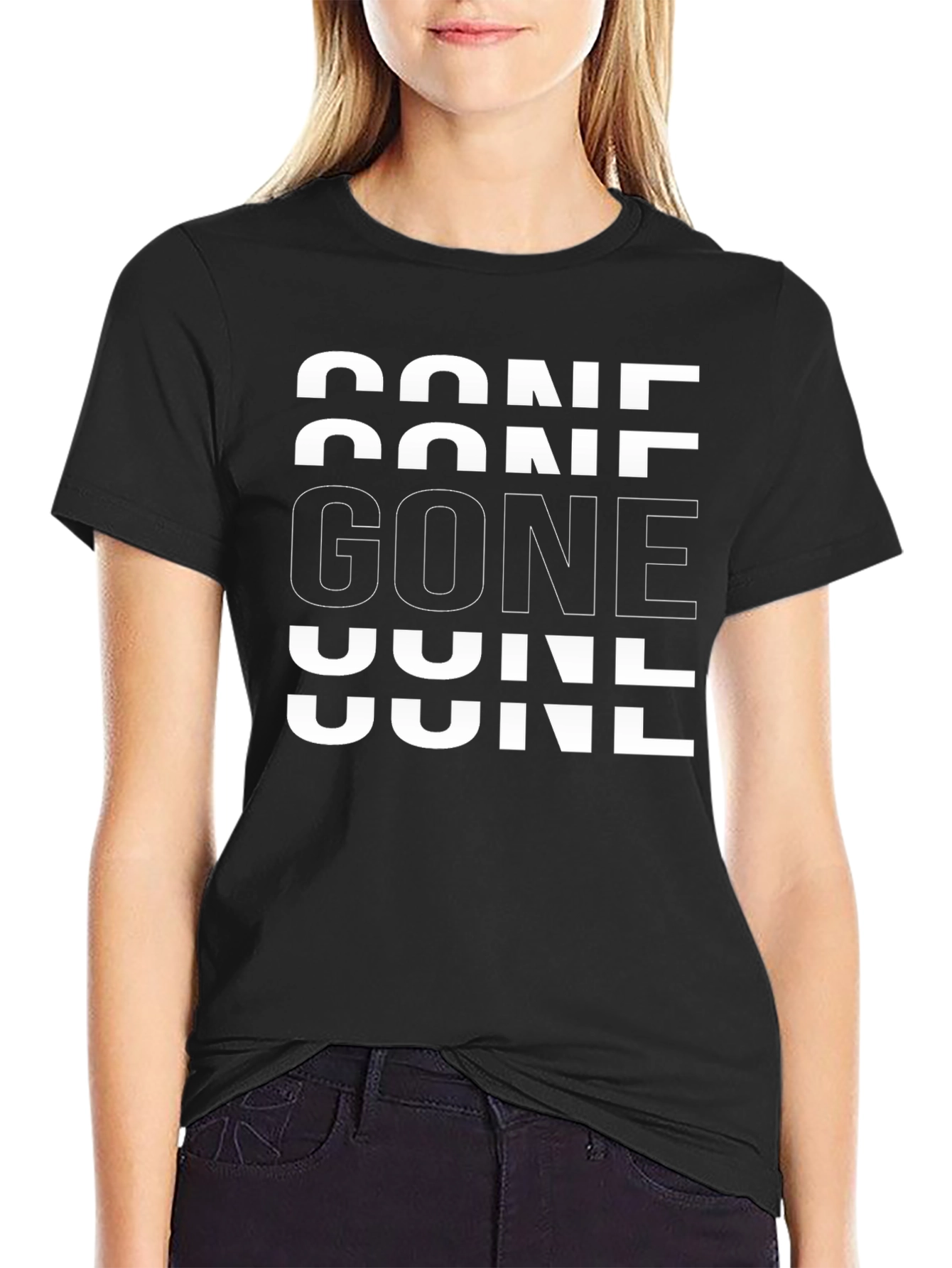 GONE Graphic Tee - Modern Minimalist Design