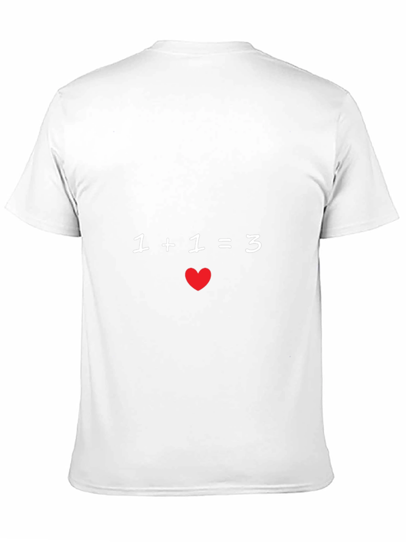 Pregnancy Announcement Tee - 1+1=3 Heart Graphic