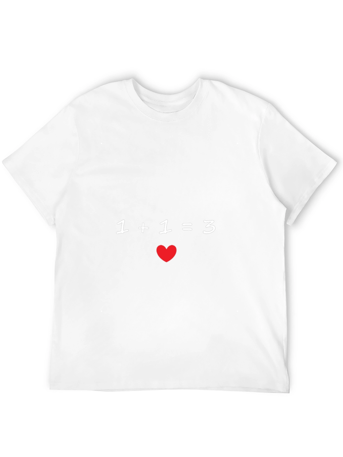 Pregnancy Announcement Tee - 1+1=3 Heart Graphic